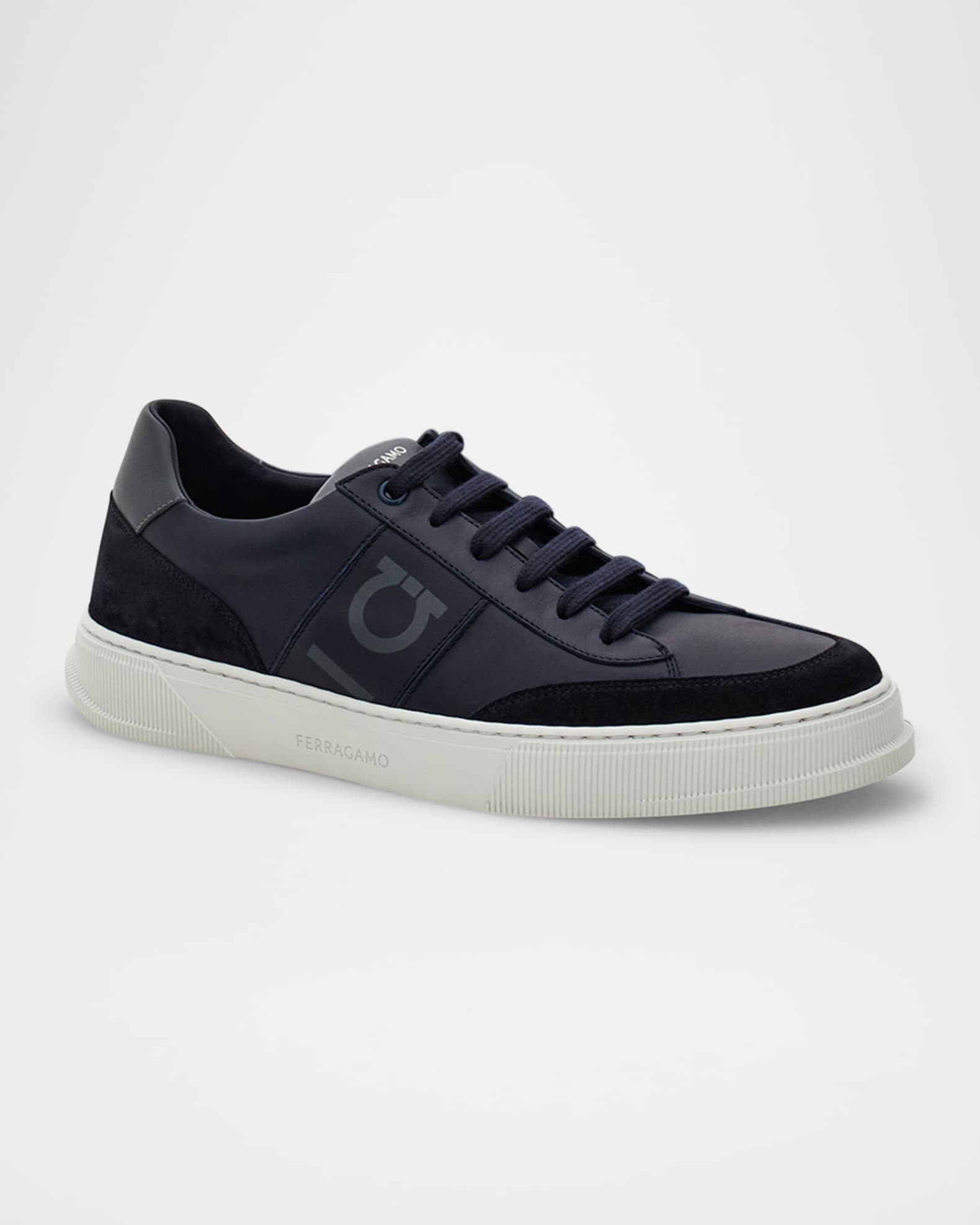 スニーカー Ferragamo ALASKA SNEAKERS Ferragamo Men's Alaska Gancio Leather Low-Top Sneakers
