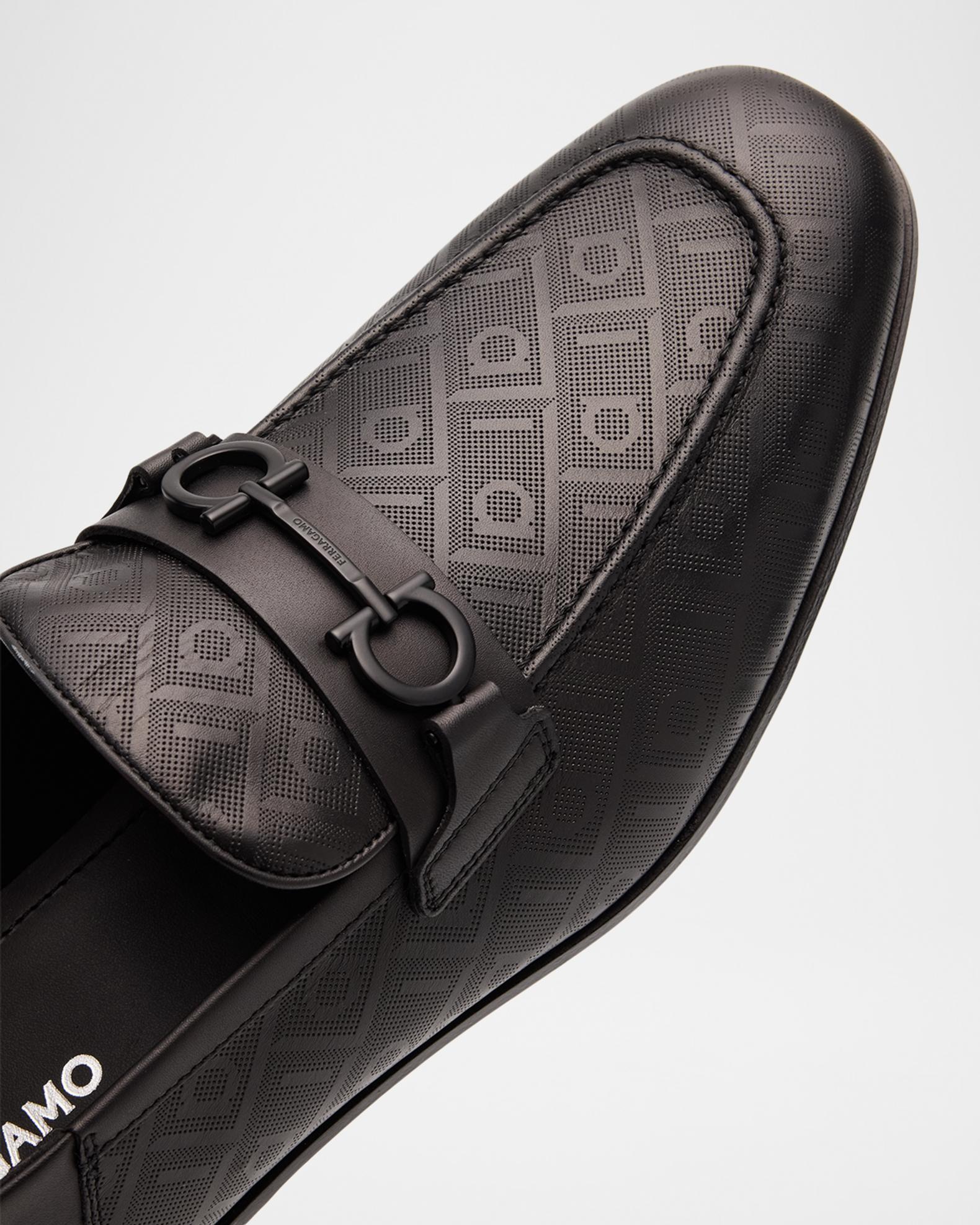 Ferragamo NIB Biarritz Gancini Patterned Loafers in Black Size 11 Ferragamo Men main image 3