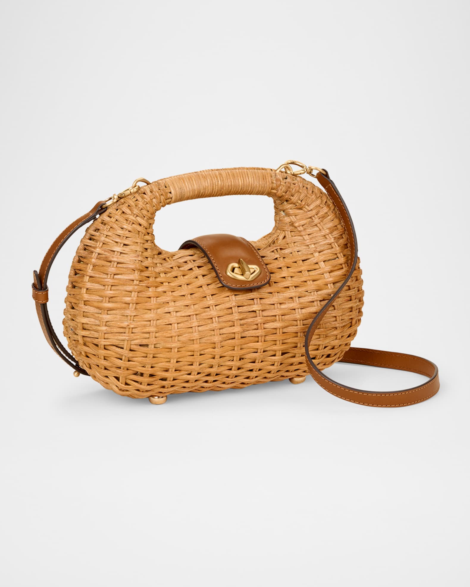 Lydia Rattan Top-Handle Bag 1