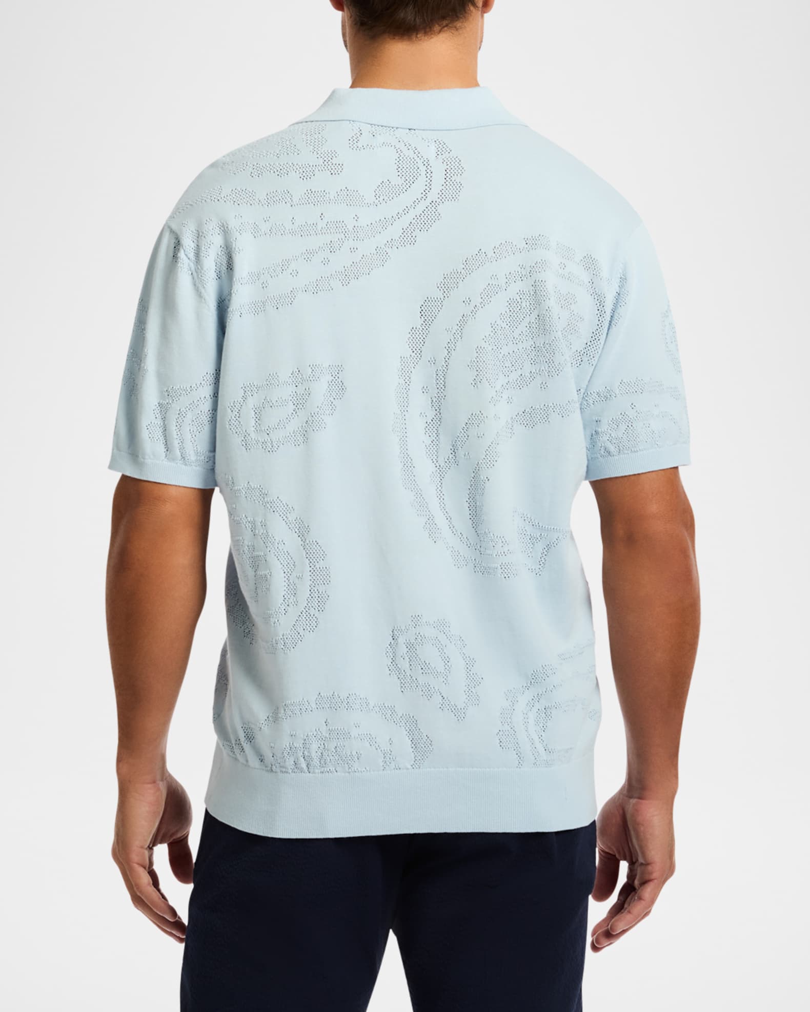 Men's Holbrook Paisley Jacquard Polo Sweater 1