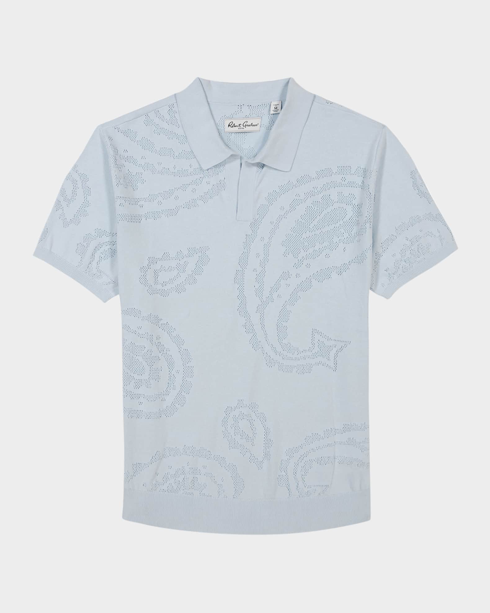 Men's Holbrook Paisley Jacquard Polo Sweater 0