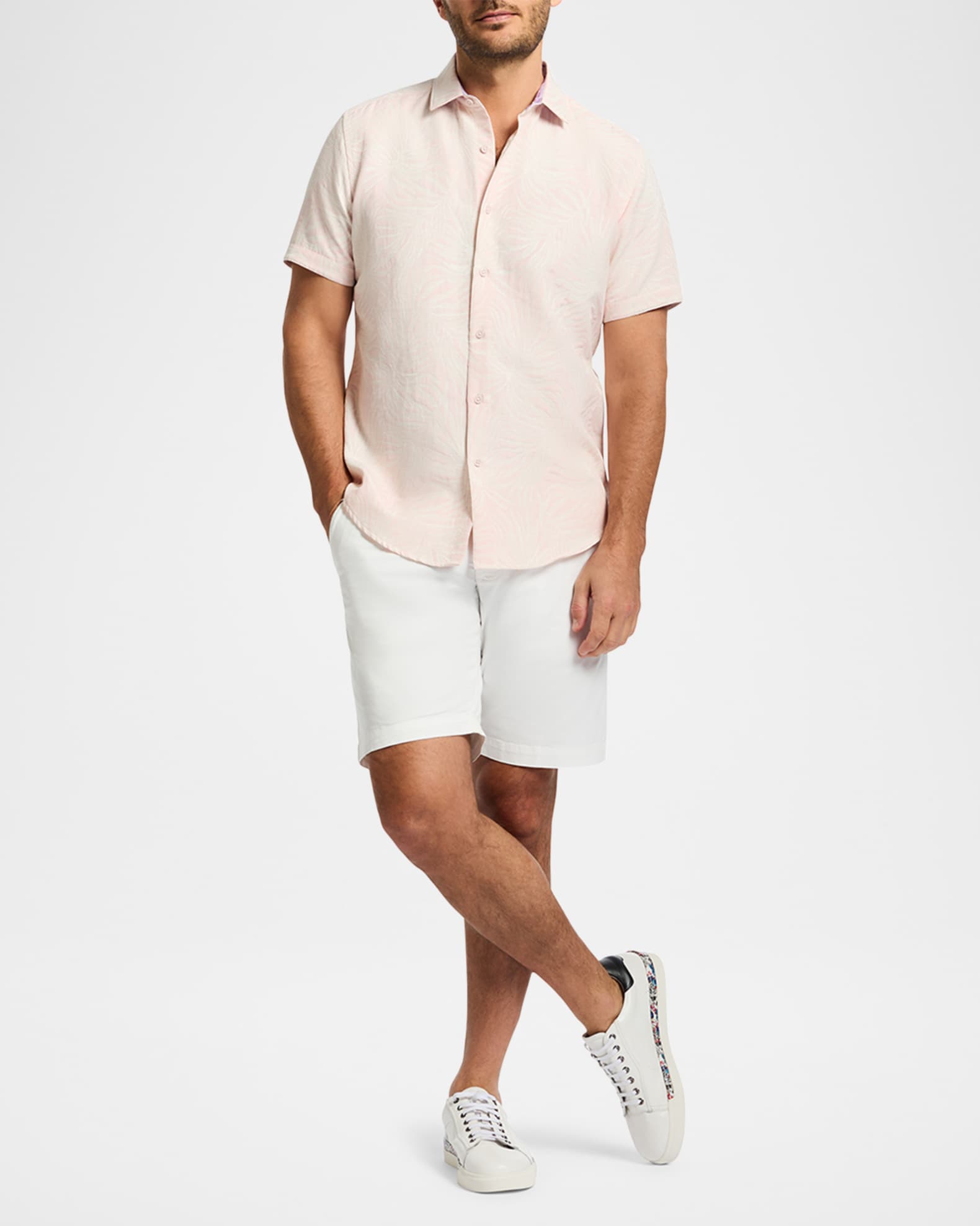 Men's Royal Palms Jacquard Short-Sleeve Shirt 1
