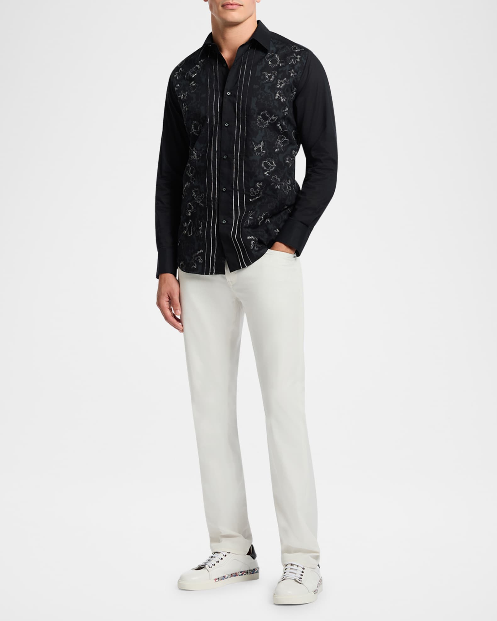 Men's Havana Sport Shirt with Embroidery 1