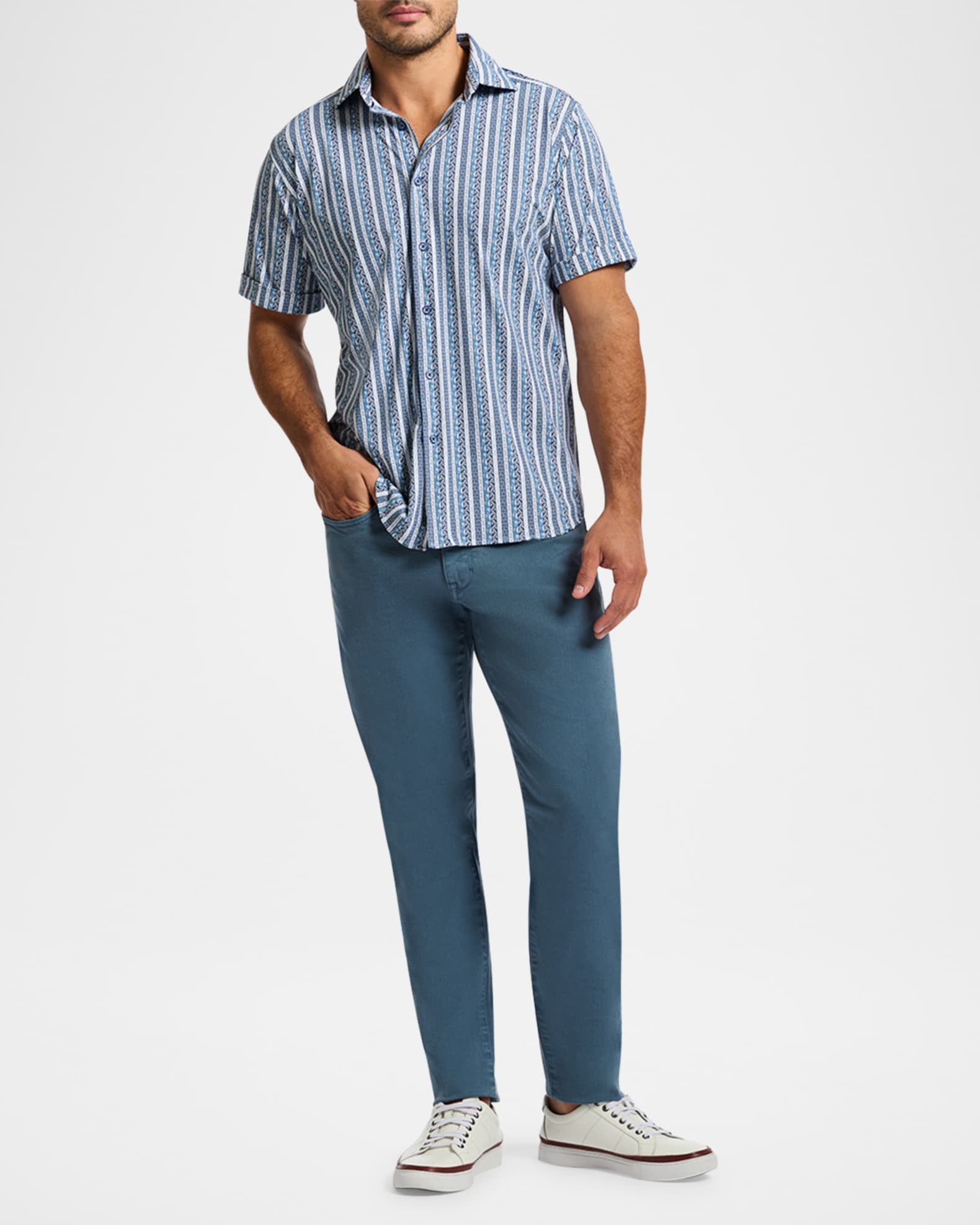 Men's Ionian Stripe Short-Sleeve Shirt 1