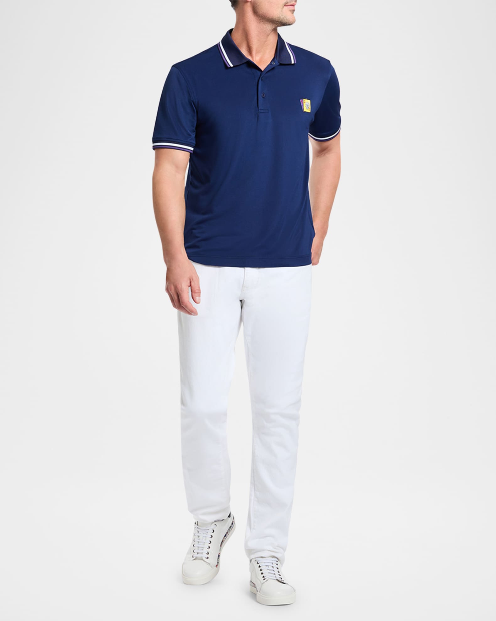 Men's Poker Night Knit Polo Shirt 1