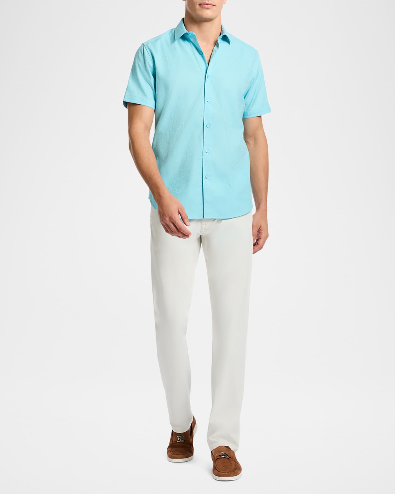 Men's Odyssey Jacquard Short-Sleeve Shirt 1