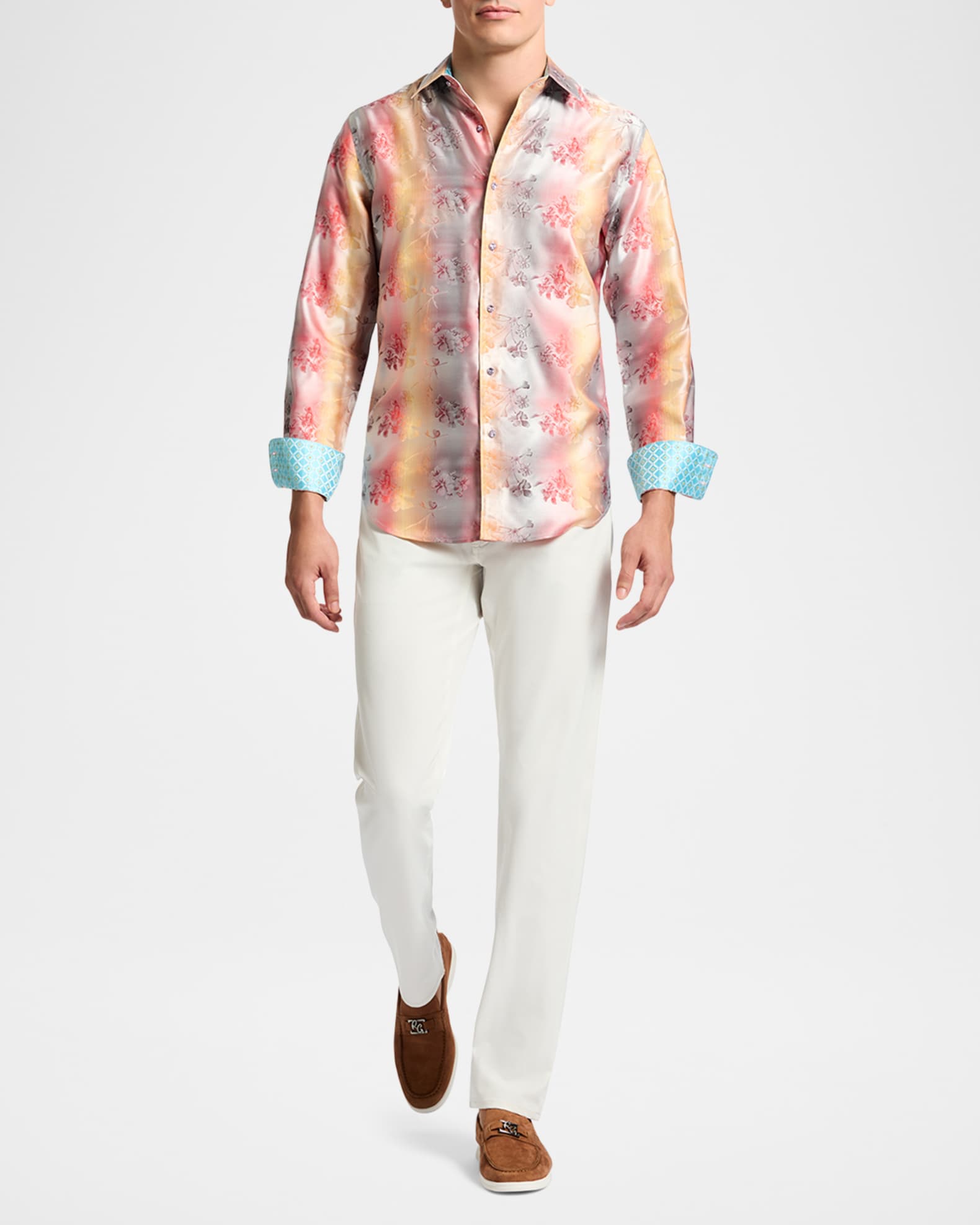 Men's Silk Jacquard Sport Shirt 1
