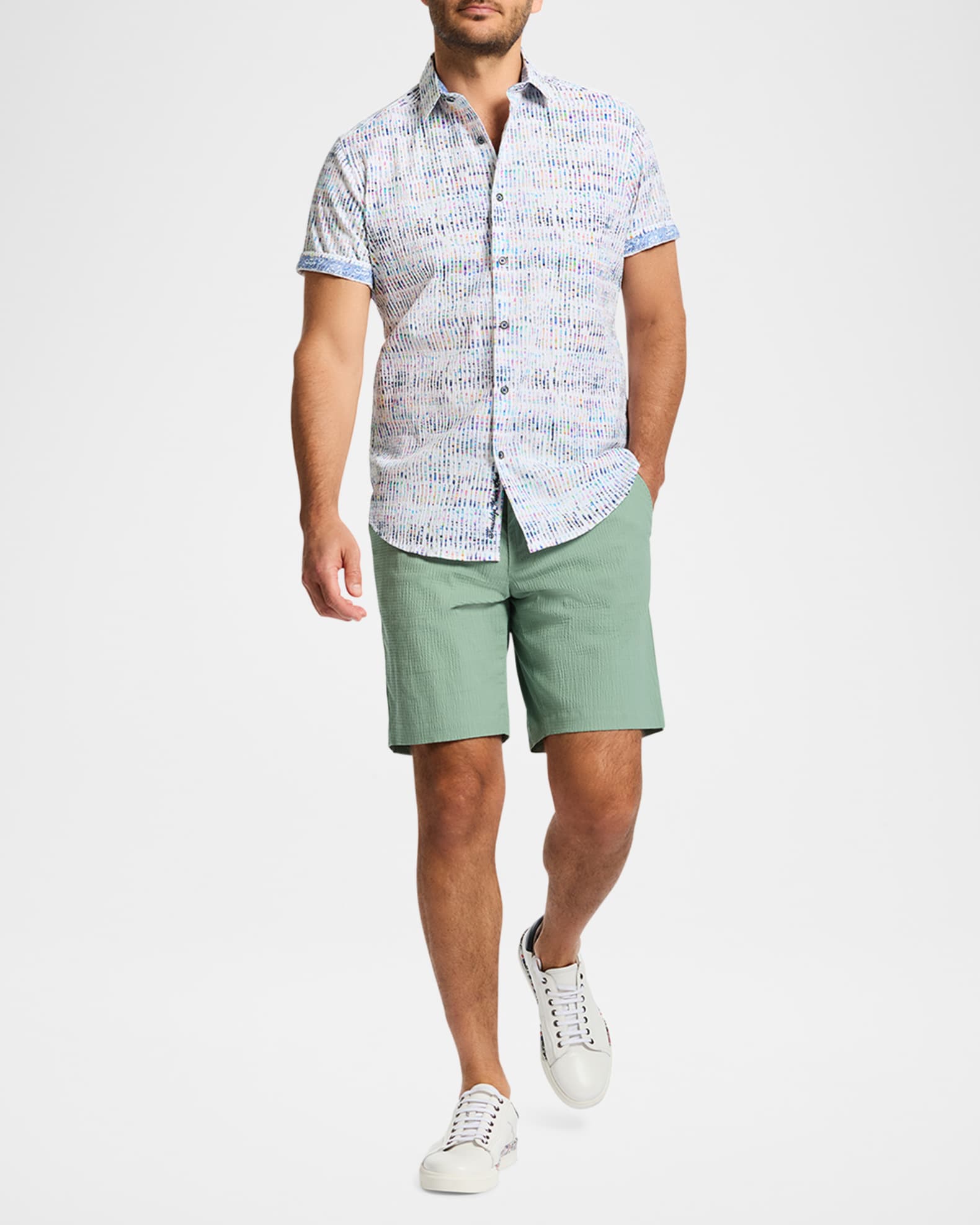 Men's Ponza Multicolor Short-Sleeve Shirt 1