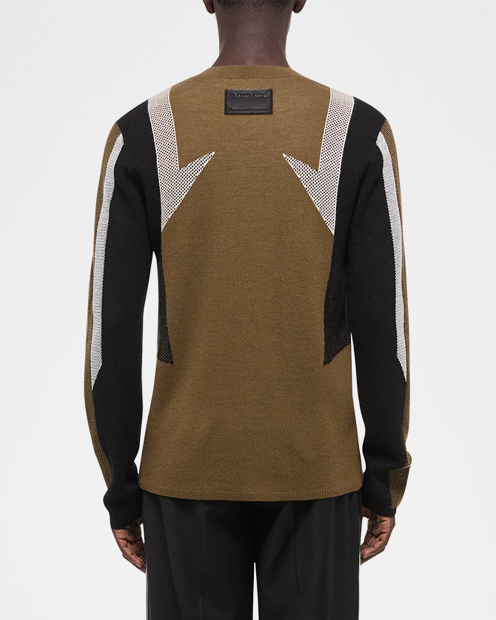 トップス Helmut Lang Bicolor Tech Knit size S Helmut Lang Men's Wool Mesh Paneled Sweater | Neiman Marcus