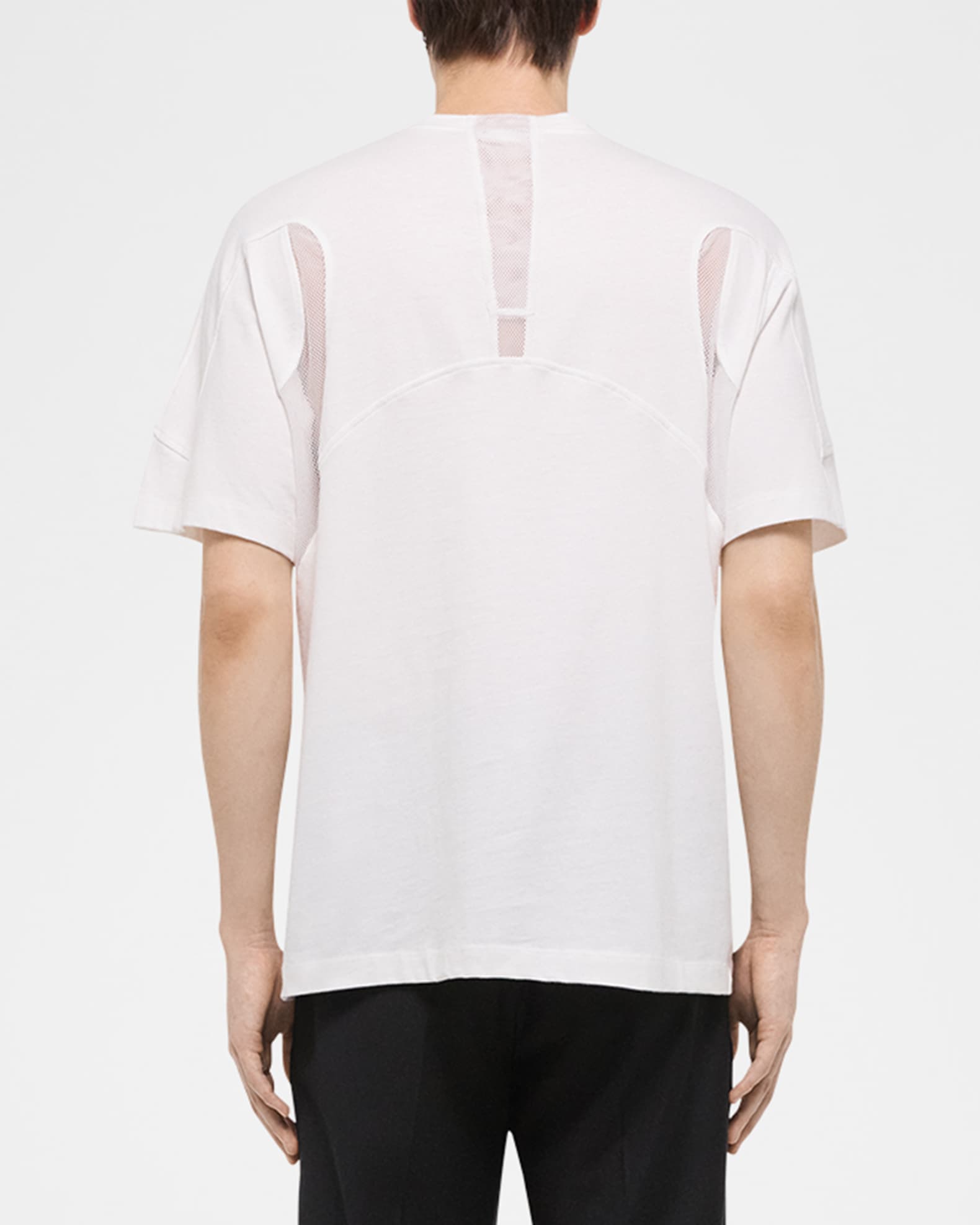 Helmut Lang Men's Sport Mesh-Panel Crewneck T-Shirt | Neiman