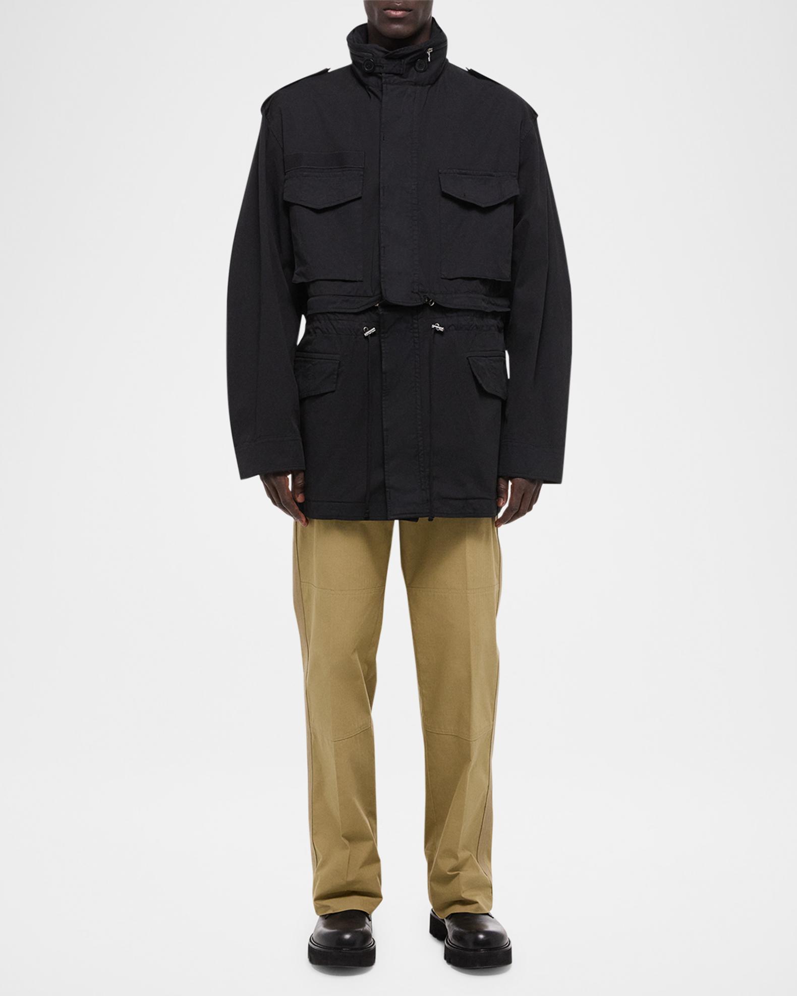 Helmut Lang Men's Field Jacket with Stowaway Hood | Neiman Marcus