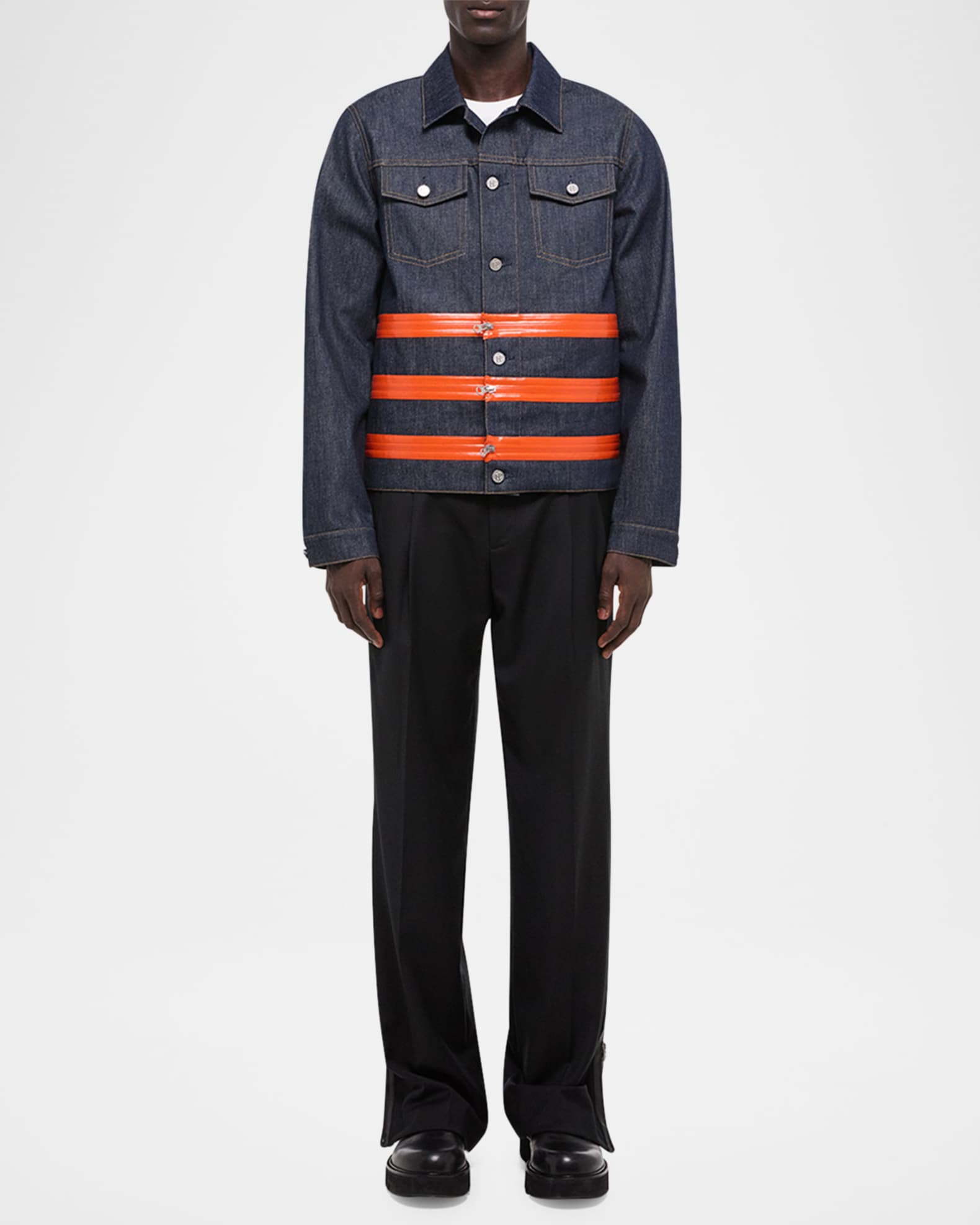 Helmut Lang Men's 3-Zip Trucker Jacket | Neiman Marcus