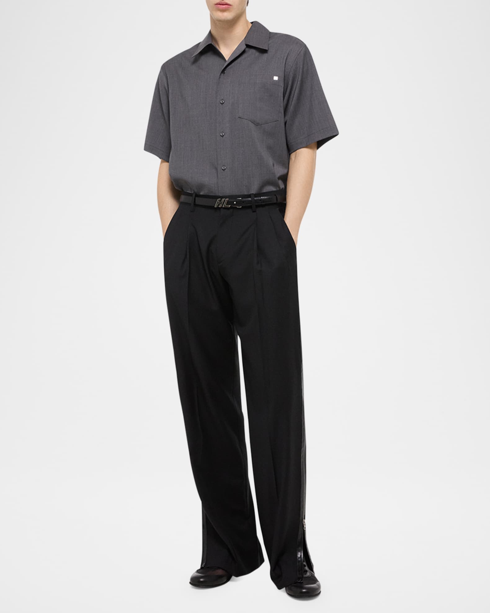 DOUBLE PLEATED TROUSER 【A23A-01PT01C】 MARKAWARE - DOUBLE PLEATED TROUSER ORGANICCOTTON