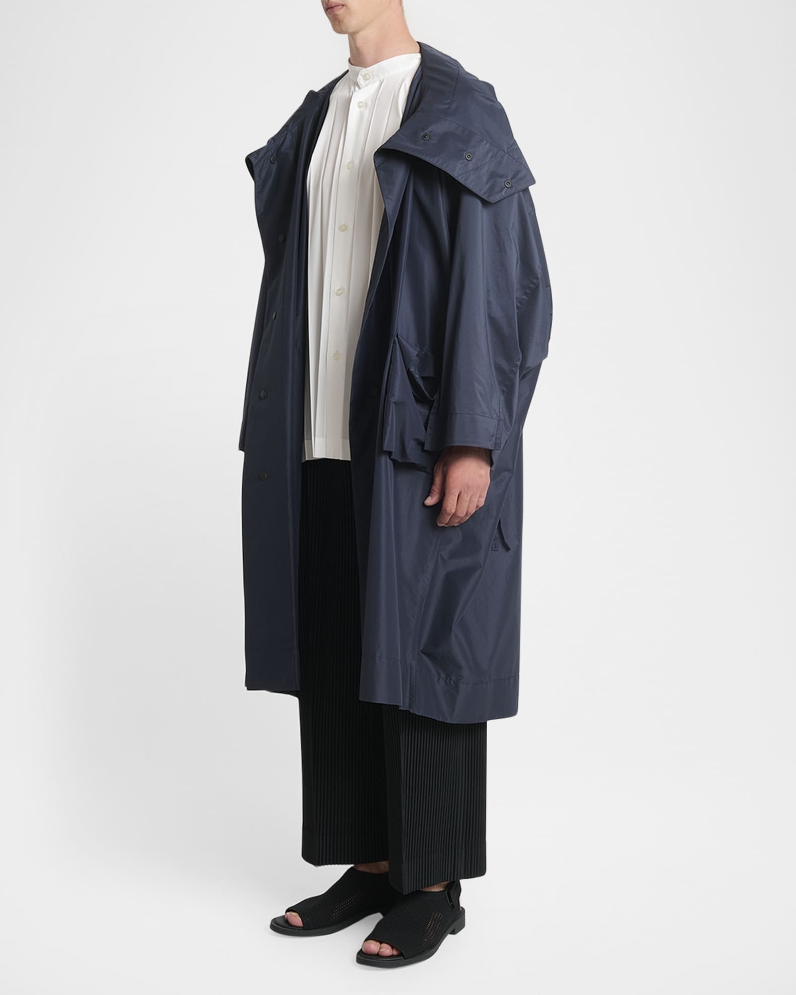 Homme Plisse Issey Miyake Men's Nylon Kite Coat | Neiman Marcus