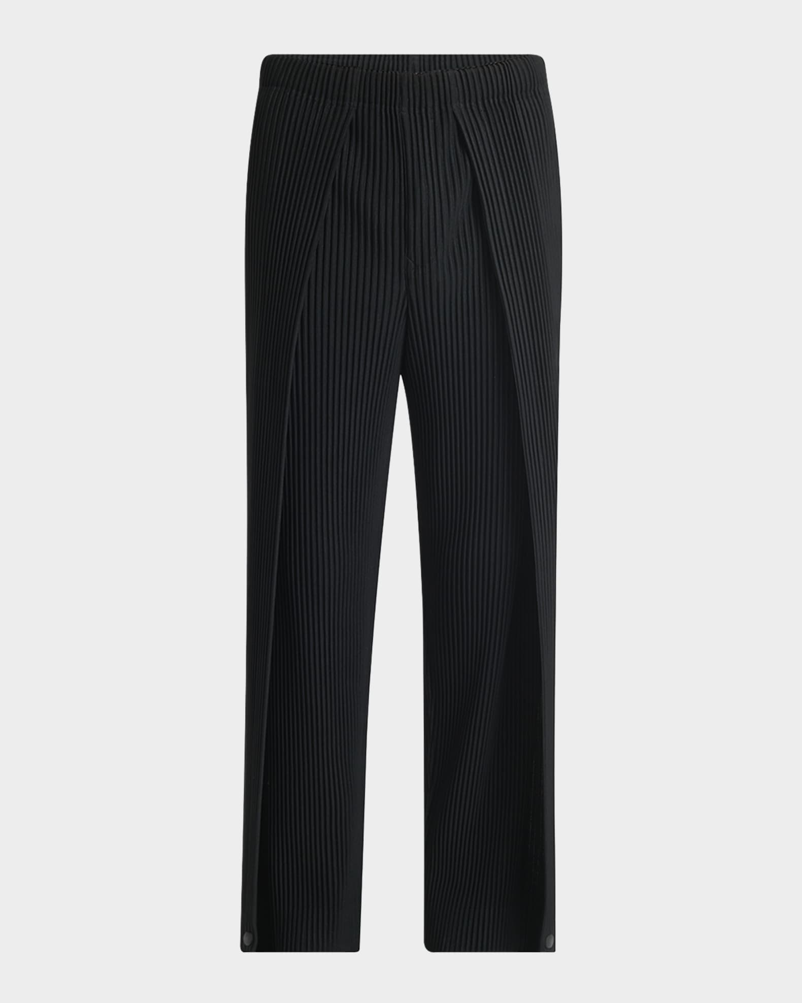 Men's Pleated Straight-Leg Pants 0