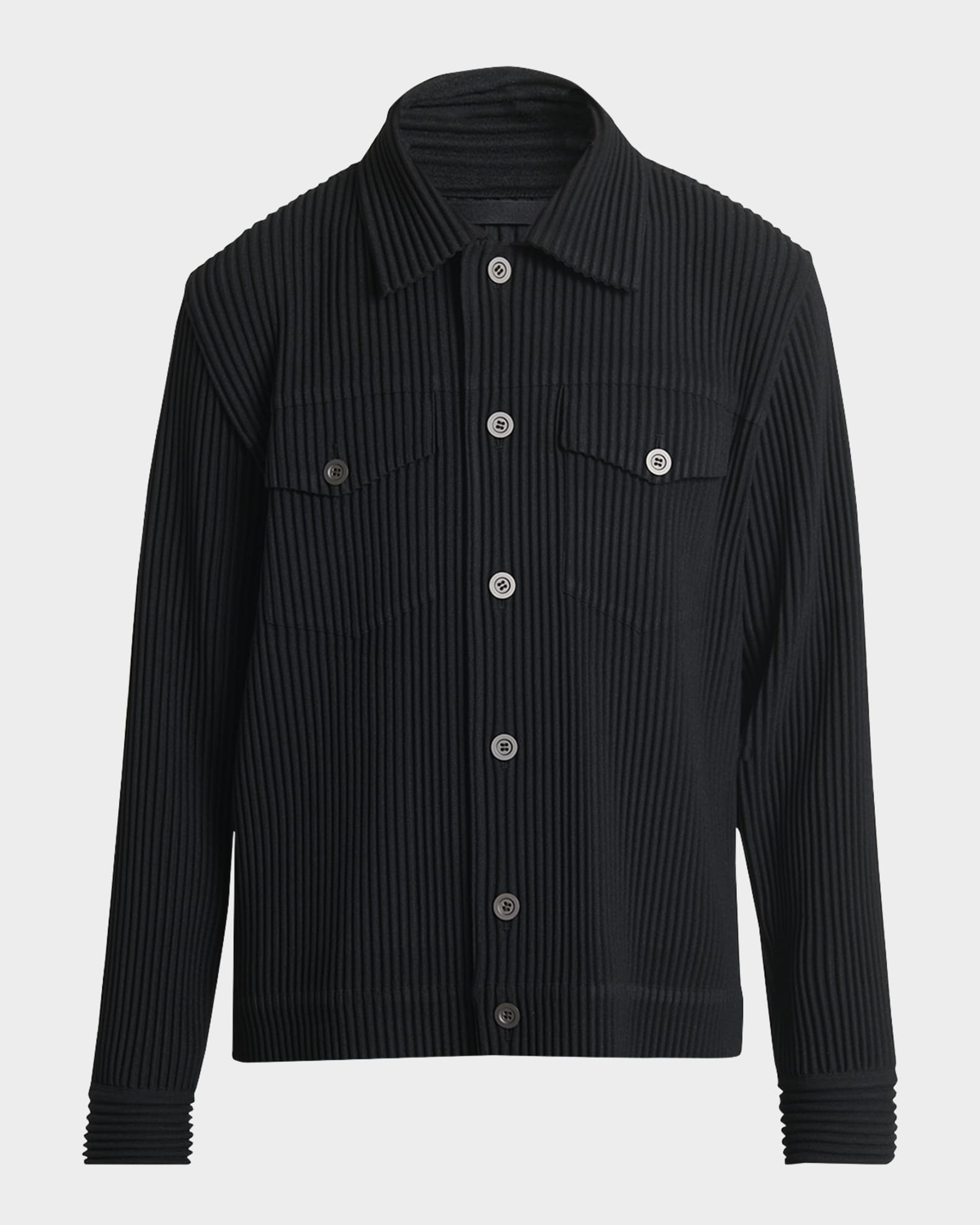 Homme Plisse Issey Miyake Men's Pleated Sport Shirt | Neiman