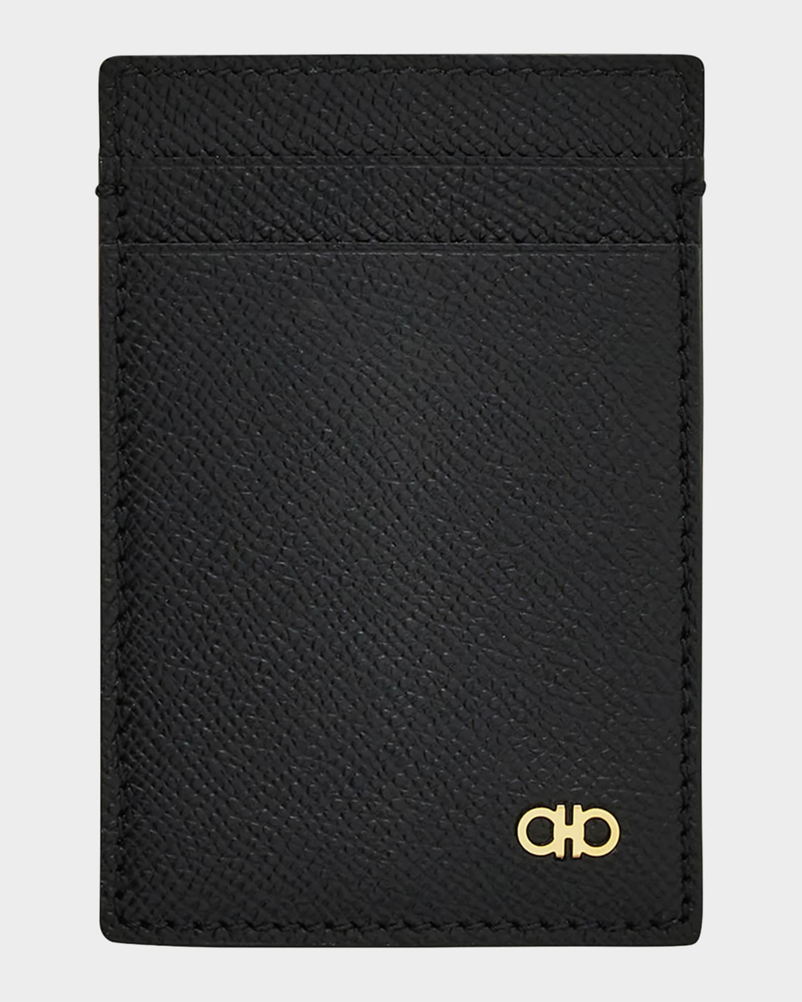 Ferragamo Men's Micro Gancio Money Clip Card Holder | Neiman Marcus