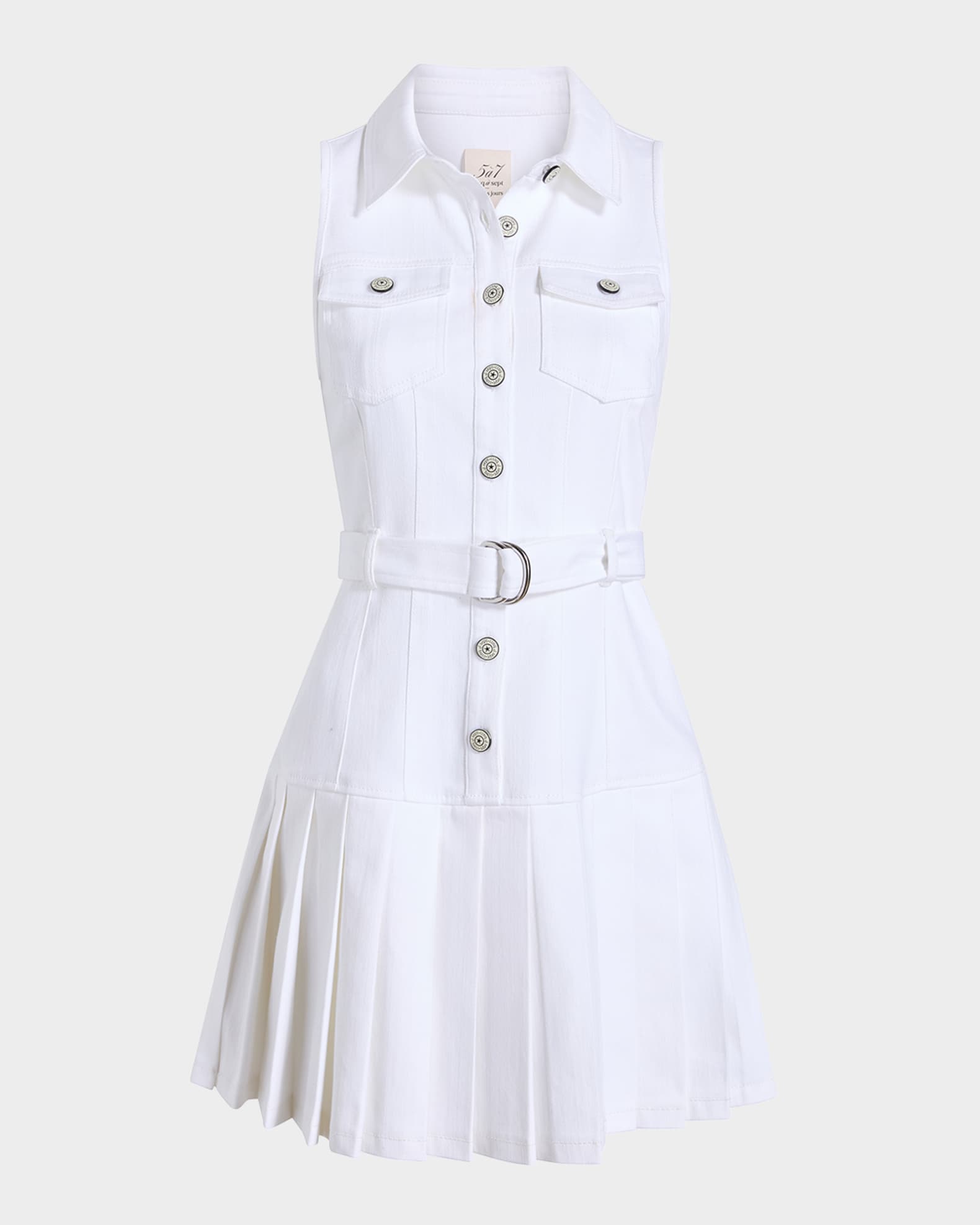 Moxie Sleeveless Belted Mini Dress 0
