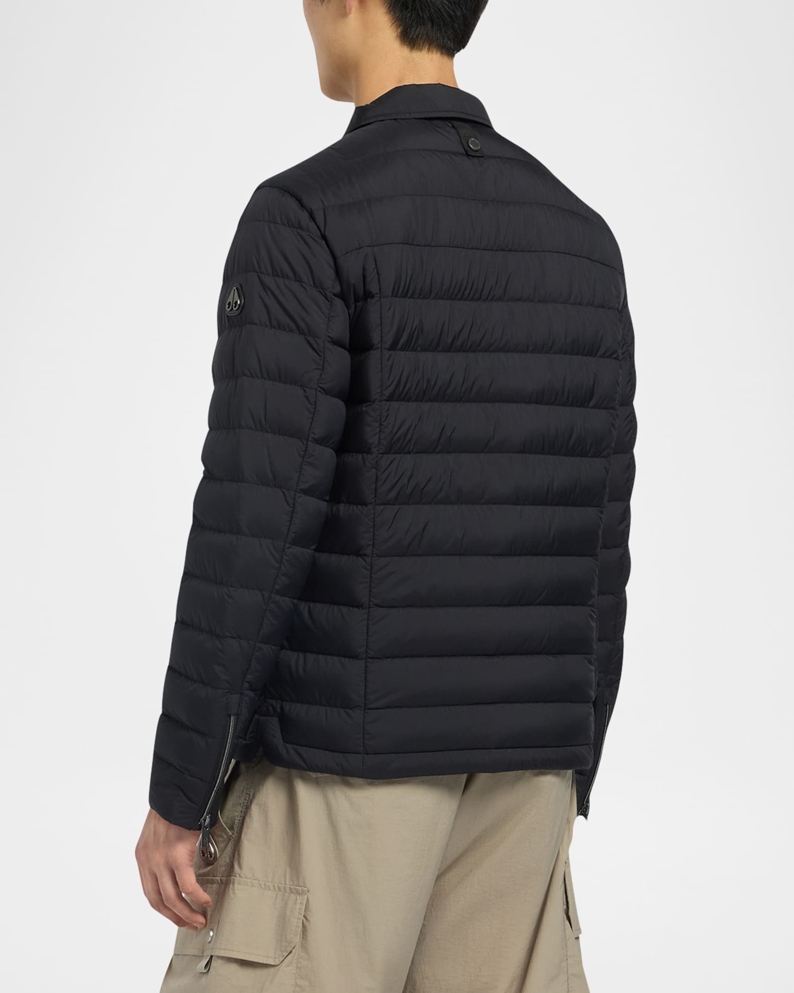 Moose Knuckles Men's Ashton Quilted Down Overshirt | Neiman Marcus