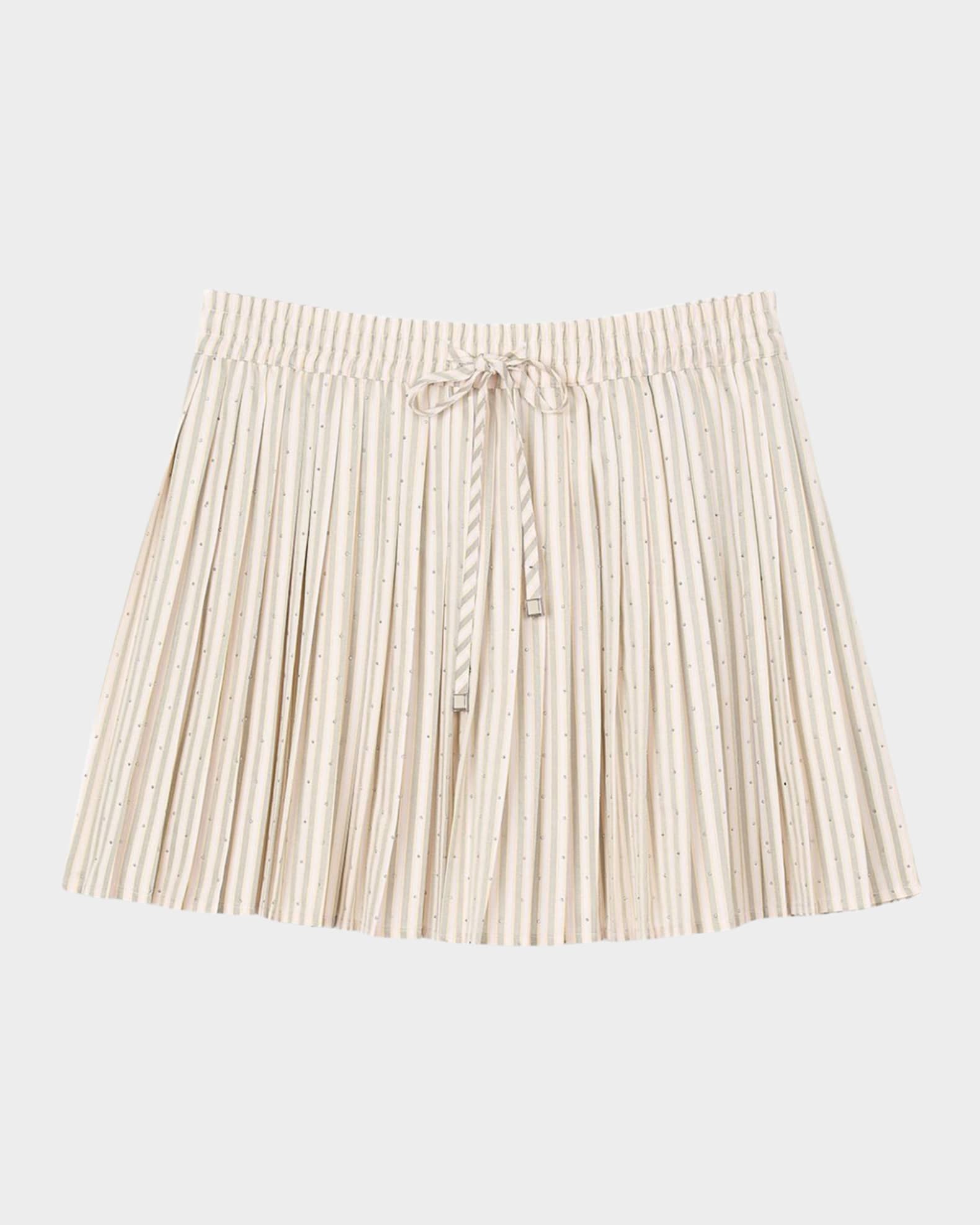 Stellie Embellished Striped Mini Skirt 0