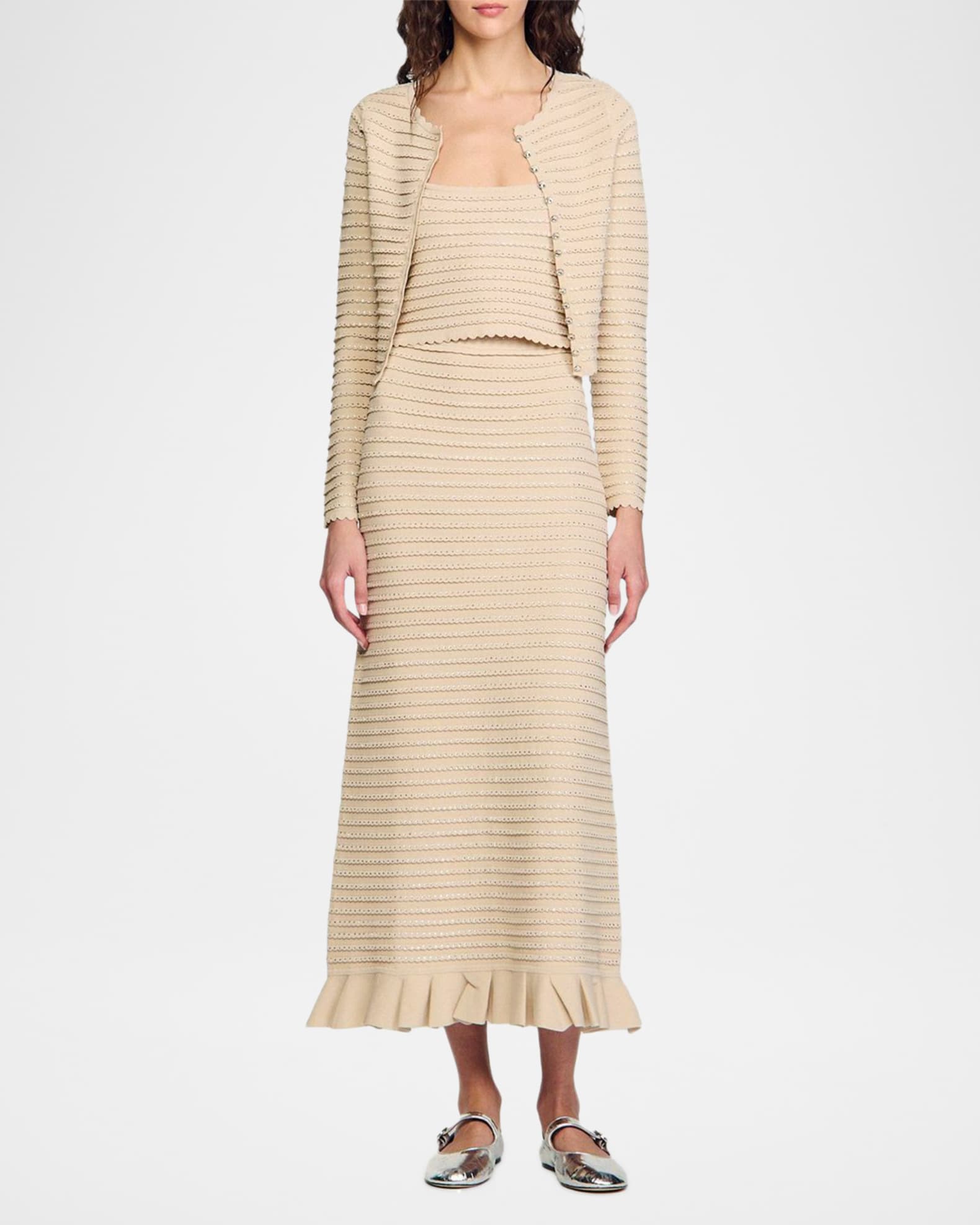 Merveilleuse Embellished Midi Skirt 1