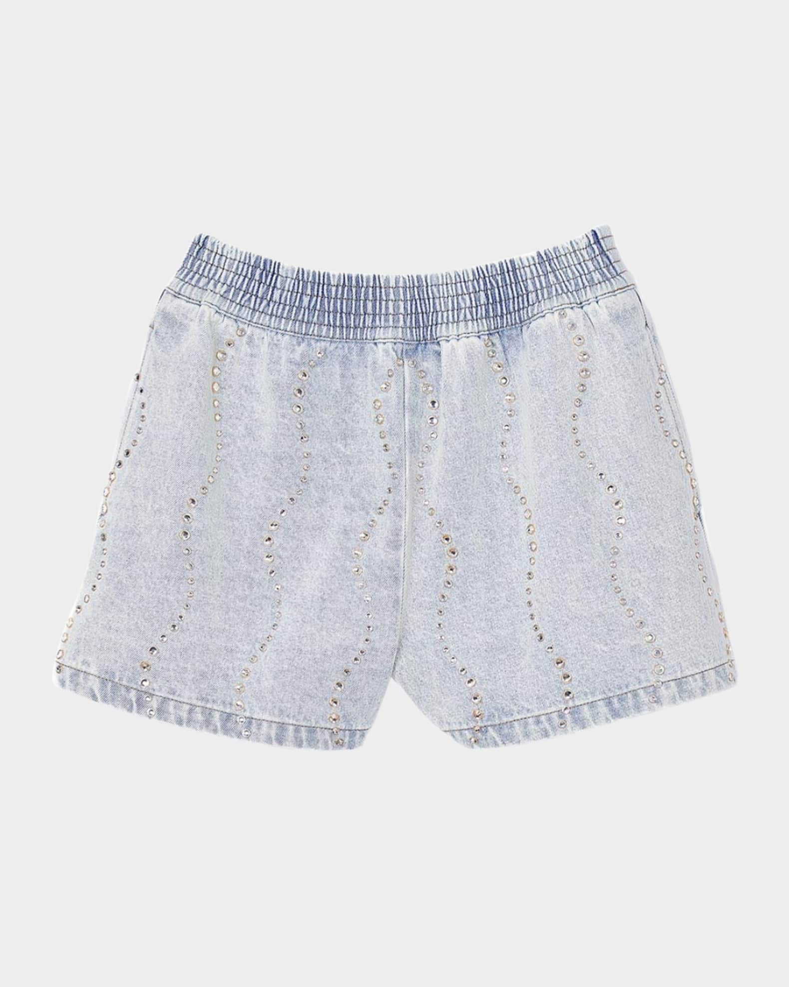 Way Embellished Denim Shorts 0