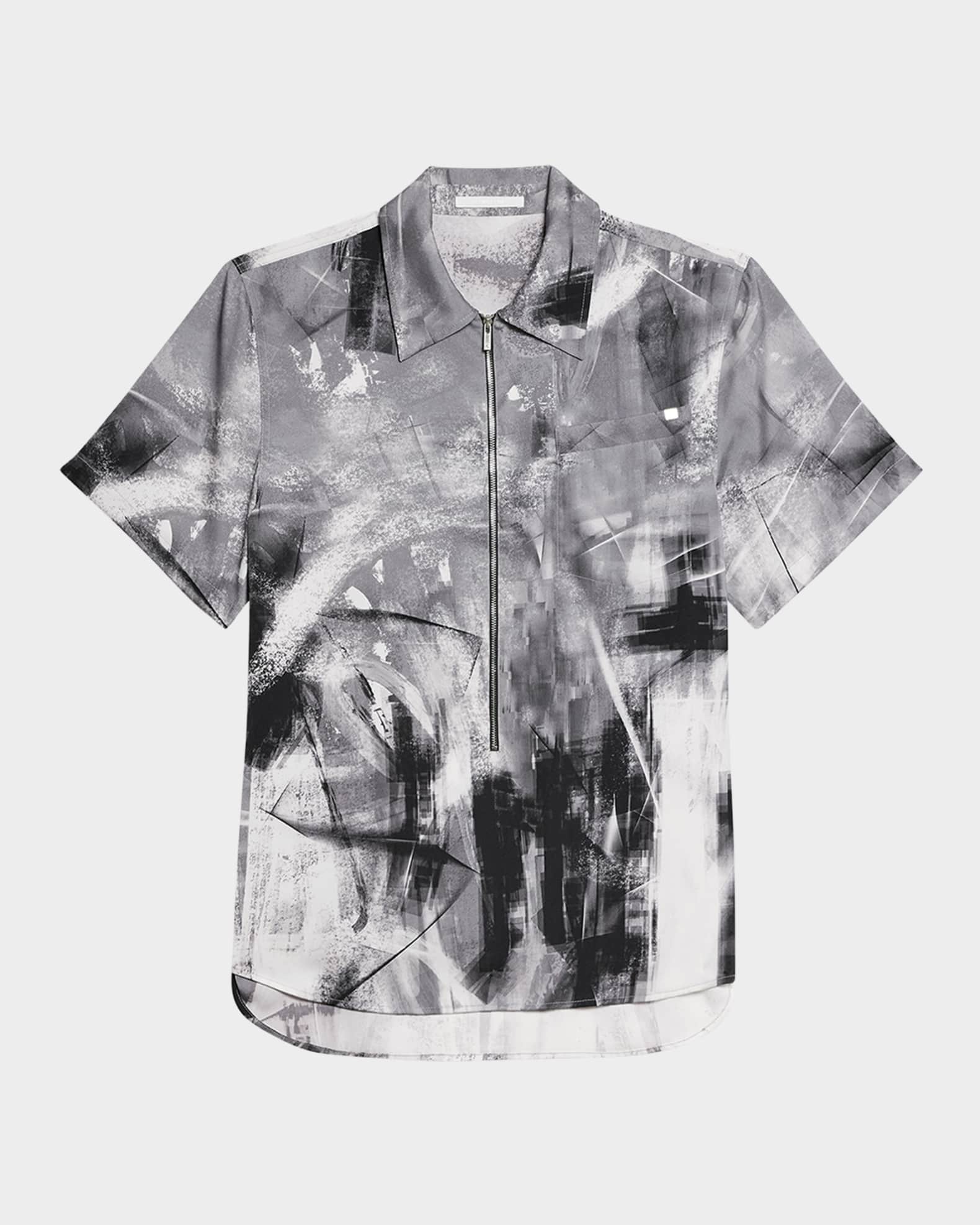 Men's Scribble Zip Shirt 0