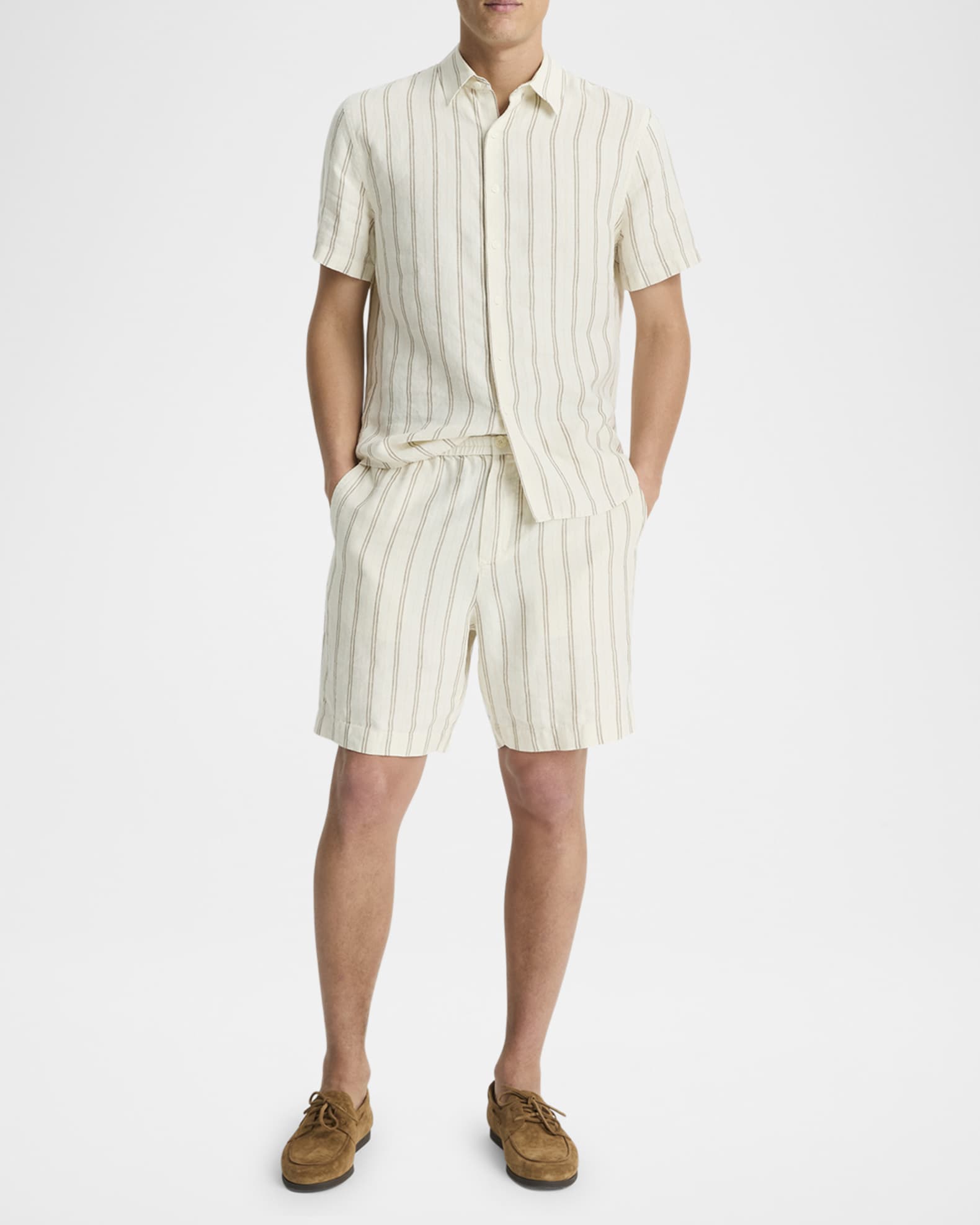 Men's Mesa Stripe Hemp Beach Shorts 1