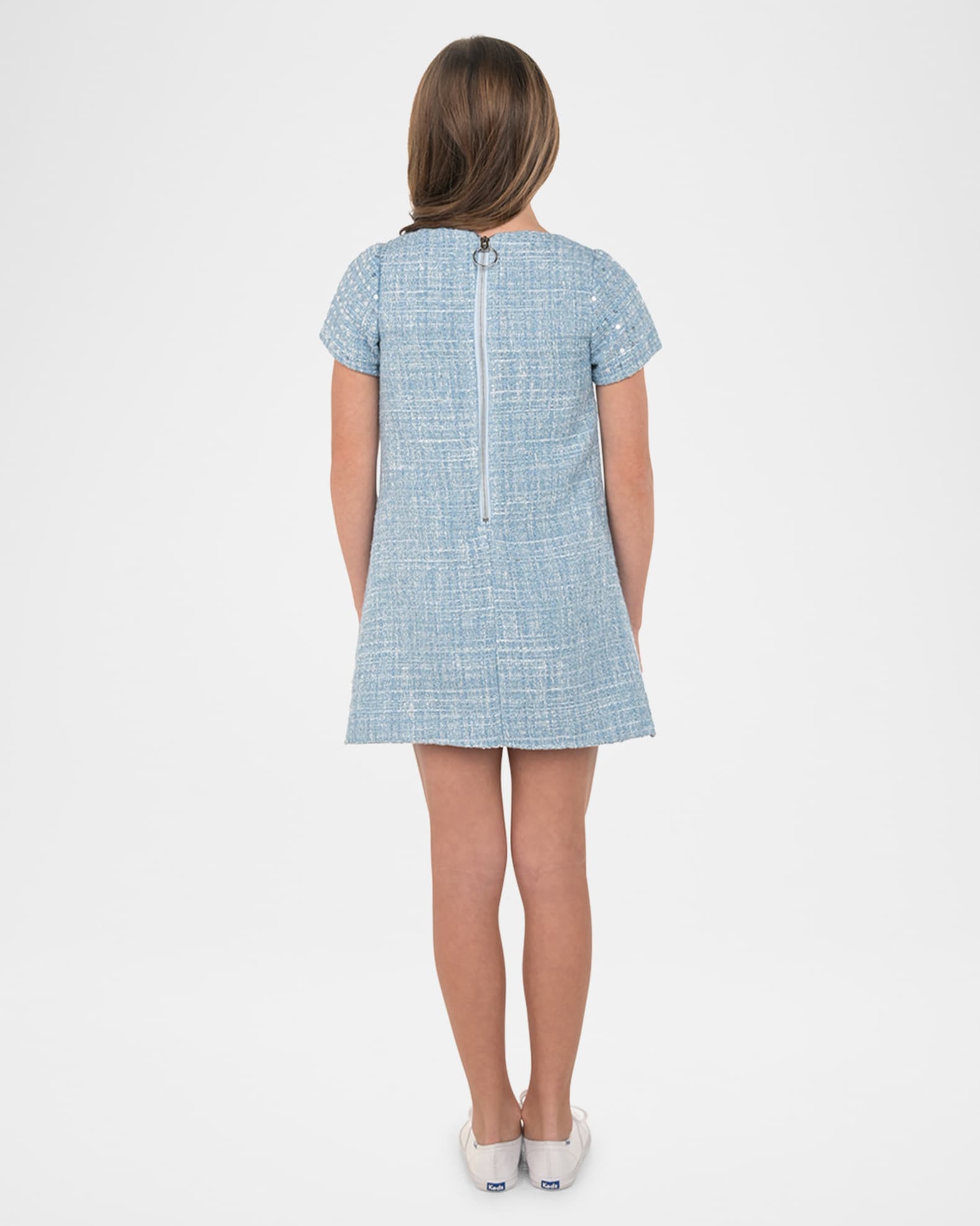 Girl's Hadley Tweed Shift Dress, Size 7-16 1