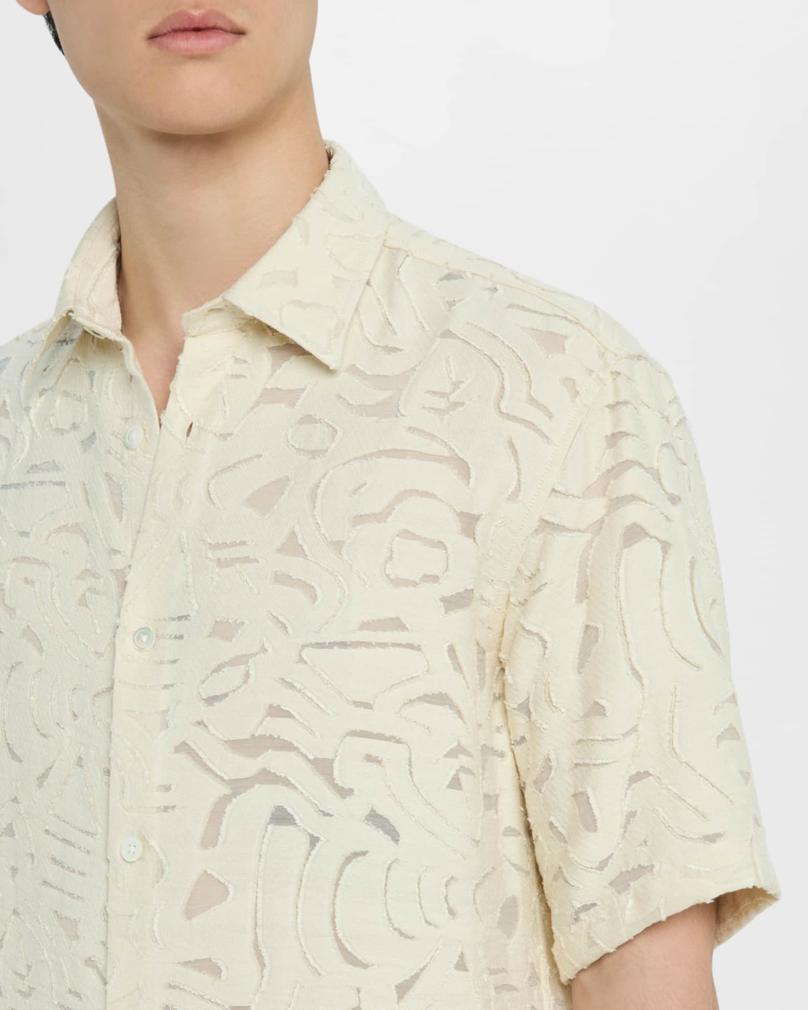 トップス nnn NN.07 Men's Freddy Fil Coupe Button-Down Shirt | Neiman Marcus