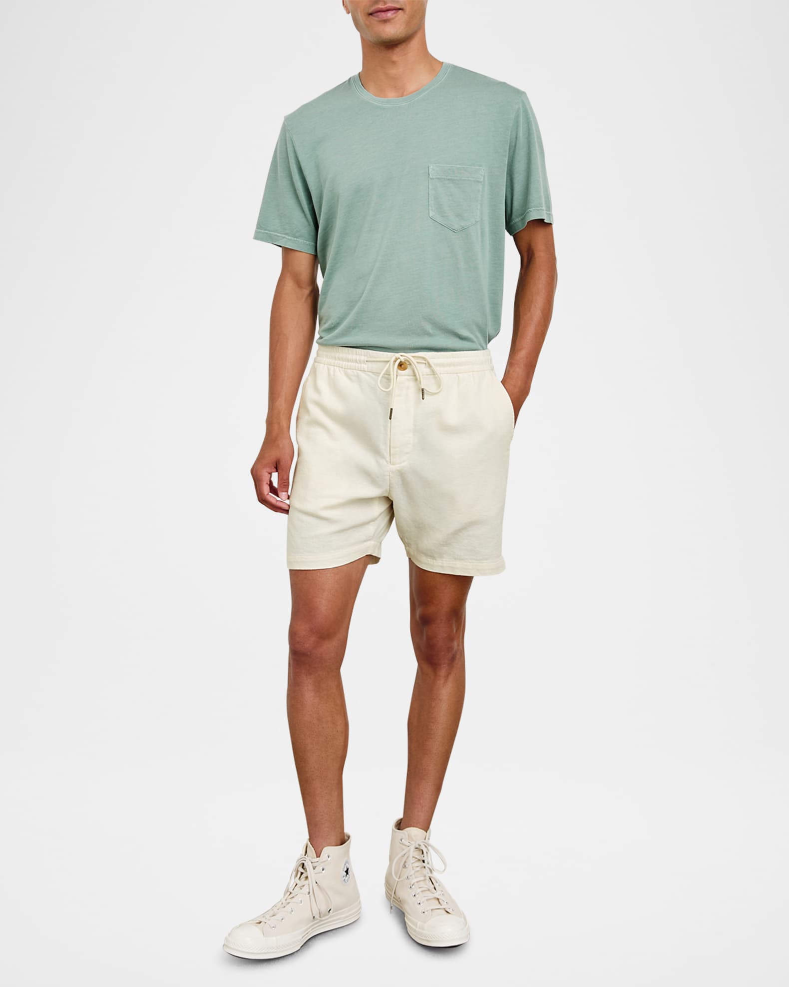Men's Archer 6 Cotton and Linen Drawstring Shorts 1