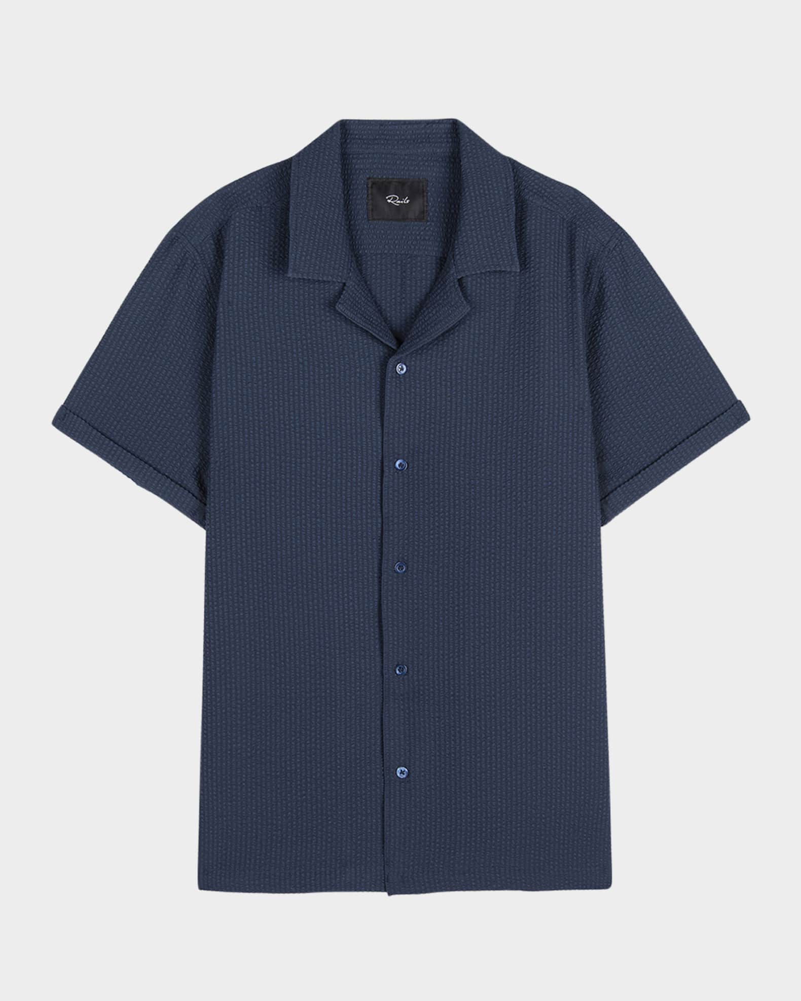 Men's Amalfi Textured Stripe Short-Sleeve Shirt