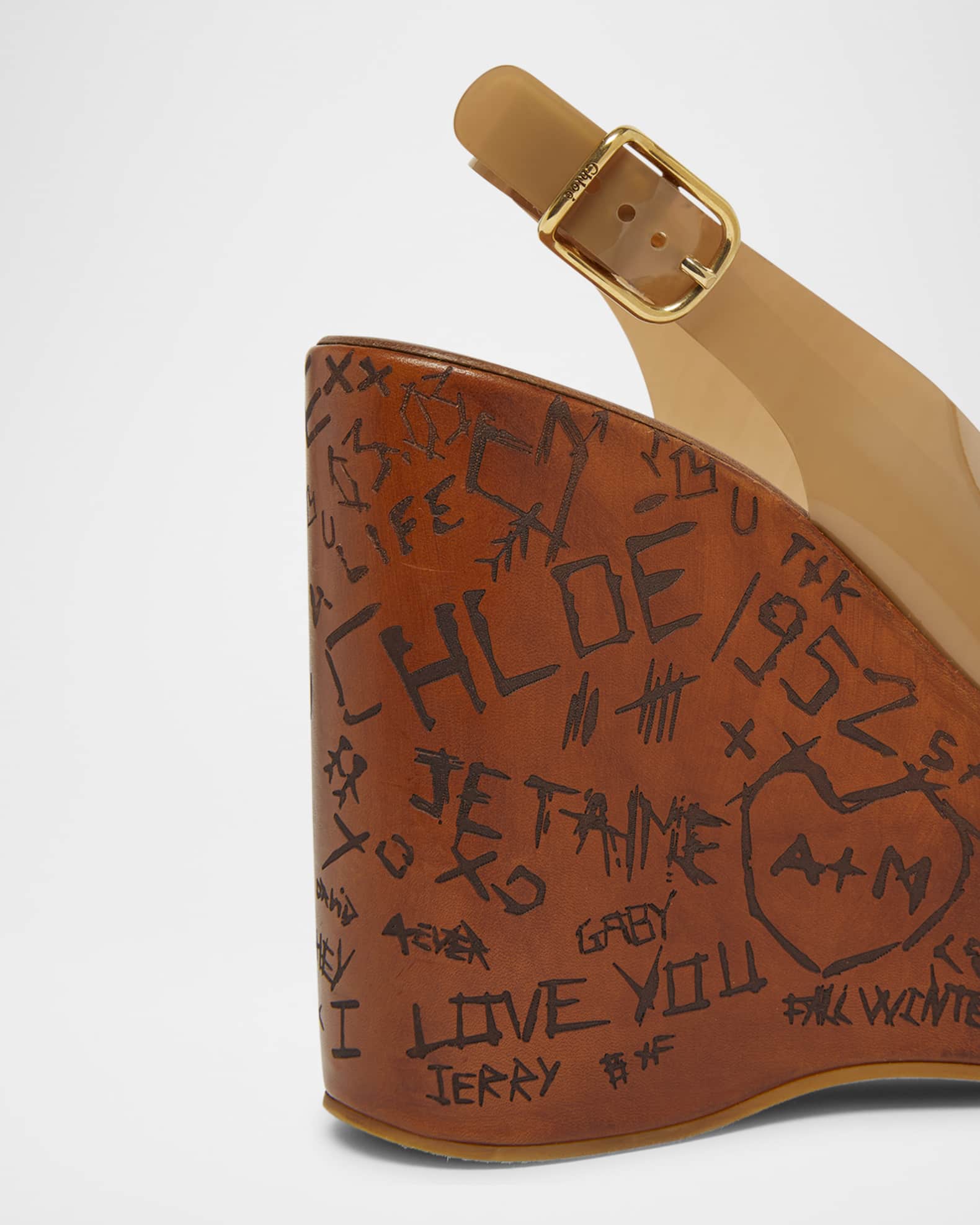 Chloe Maxime Jelly Slingback Platform Sandals | Neiman Marcus