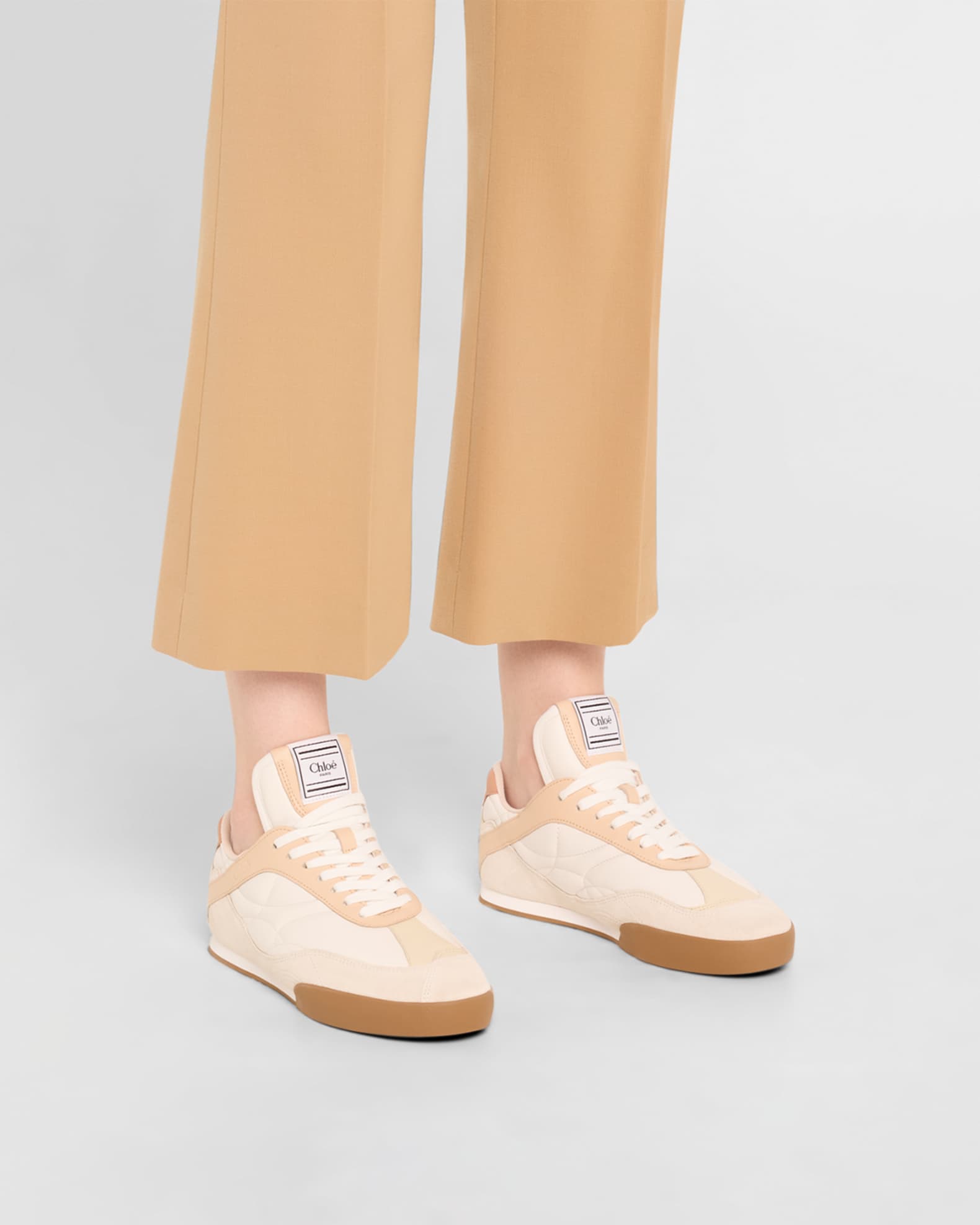 Kick Mixed Leather Low-Top Sneakers 1