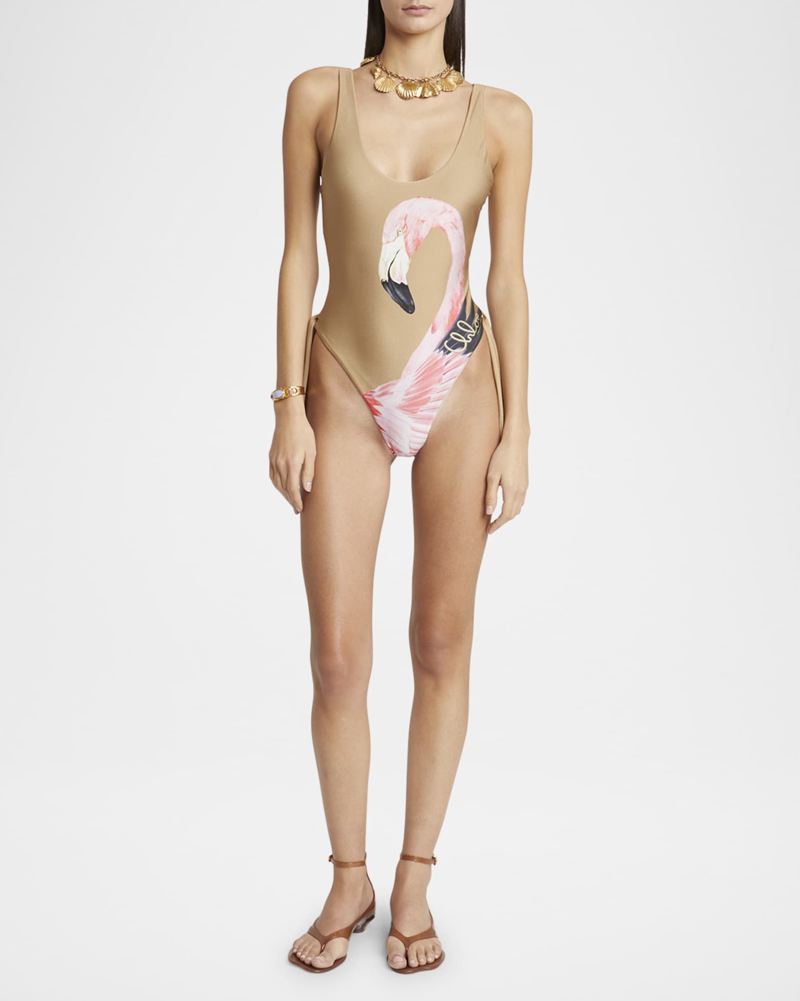Jelly Thong Ankle-Strap Sandals
