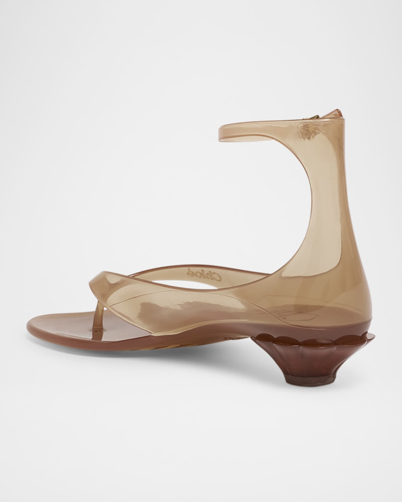 Jelly Thong Ankle-Strap Sandals