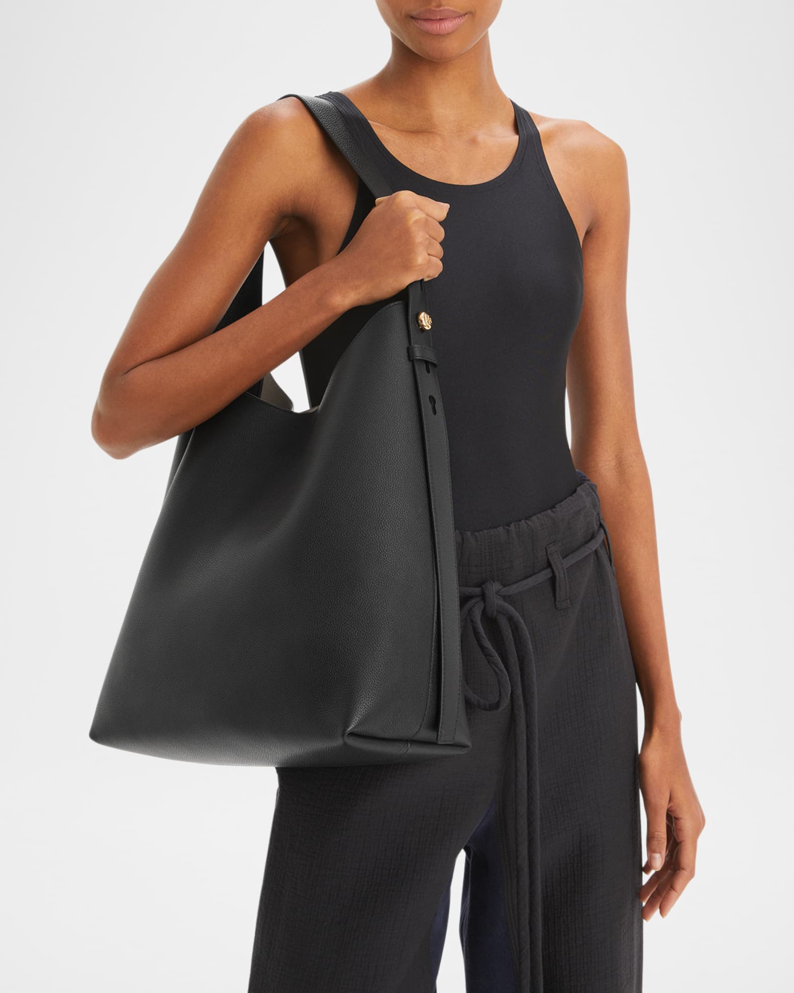 Romy Pebbled Leather Hobo Bag 1