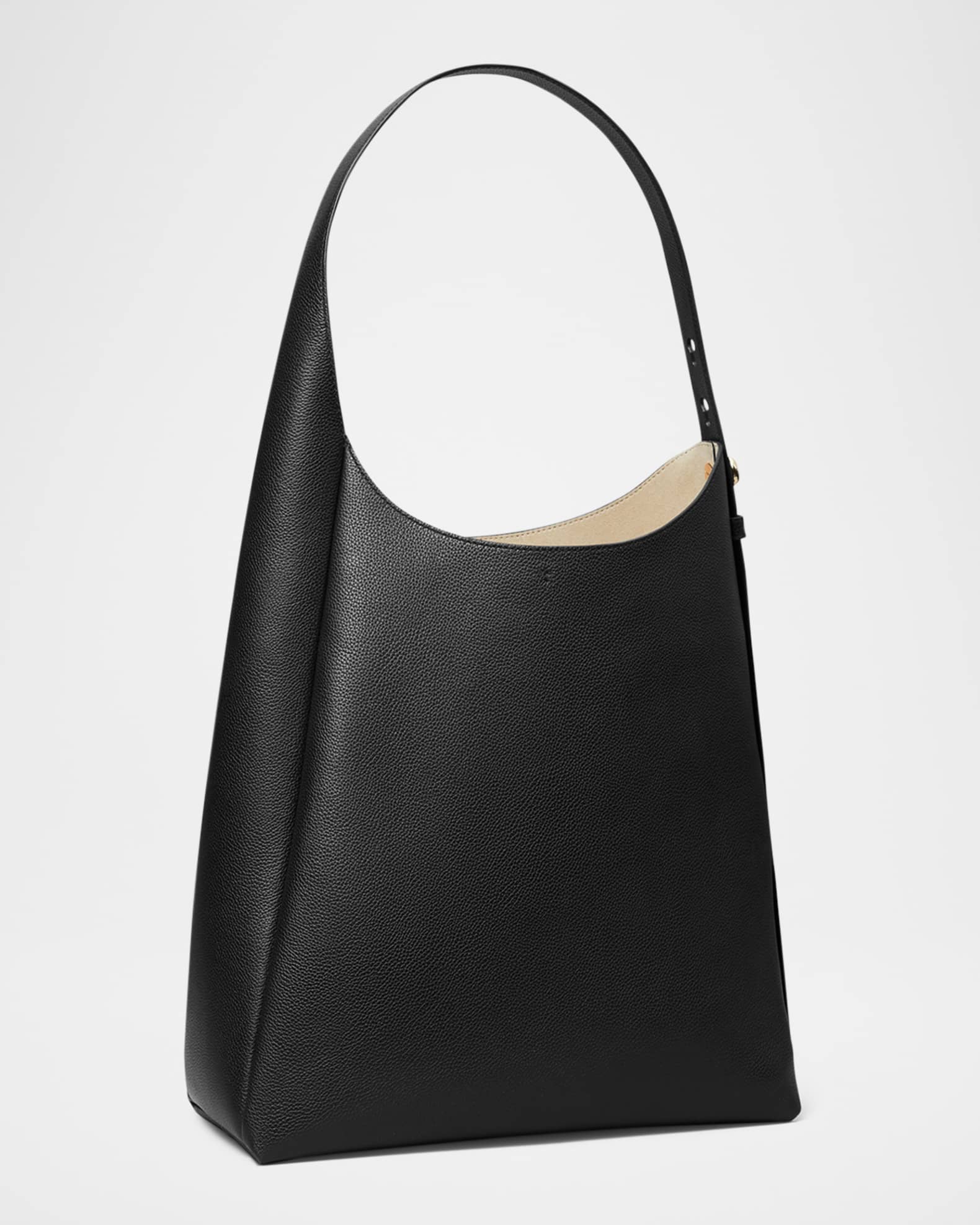 Tory Burch Romy Pebbled Leather Hobo Bag | Neiman Marcus