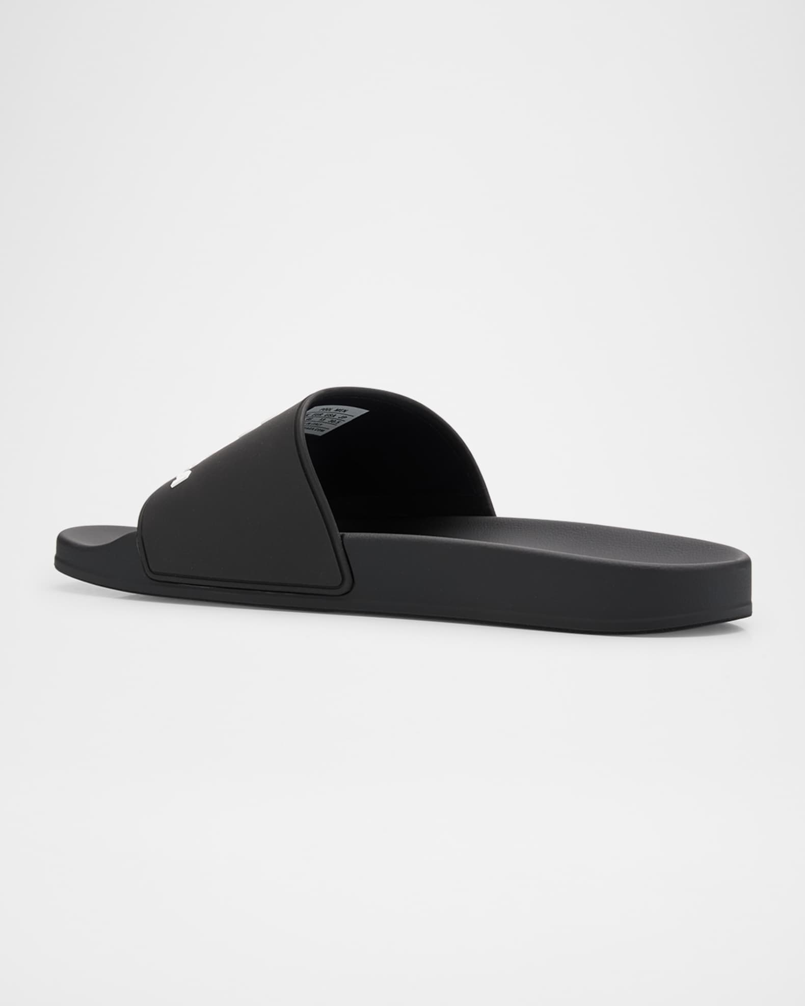 25SS new/BALENCIAGA ユニティロゴスライド Sandal Black Balenciaga Men's Unity Logo Slide Sandals | Neiman Marcus