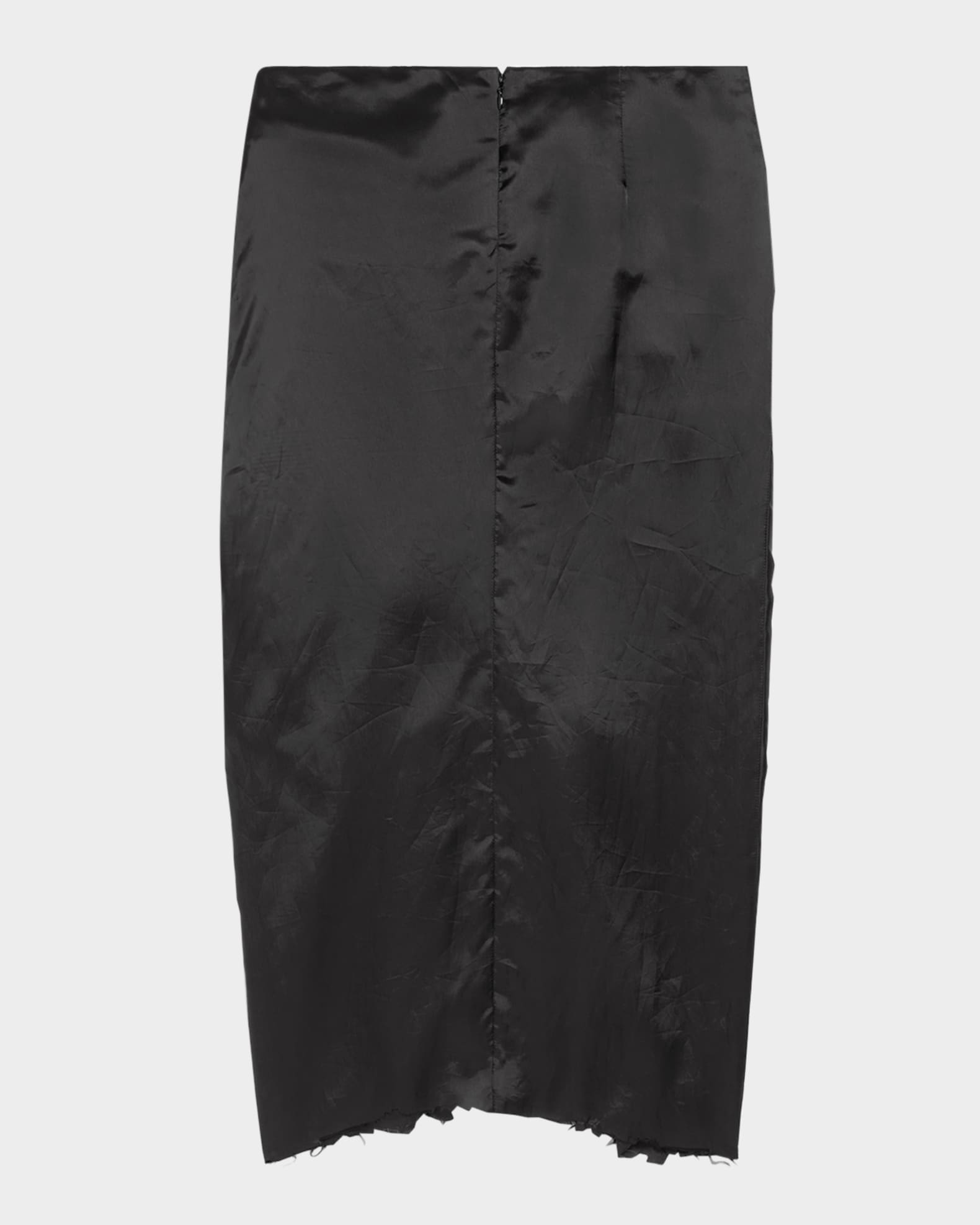 Balenciaga Draped Satin Midi Skirt | Neiman Marcus
