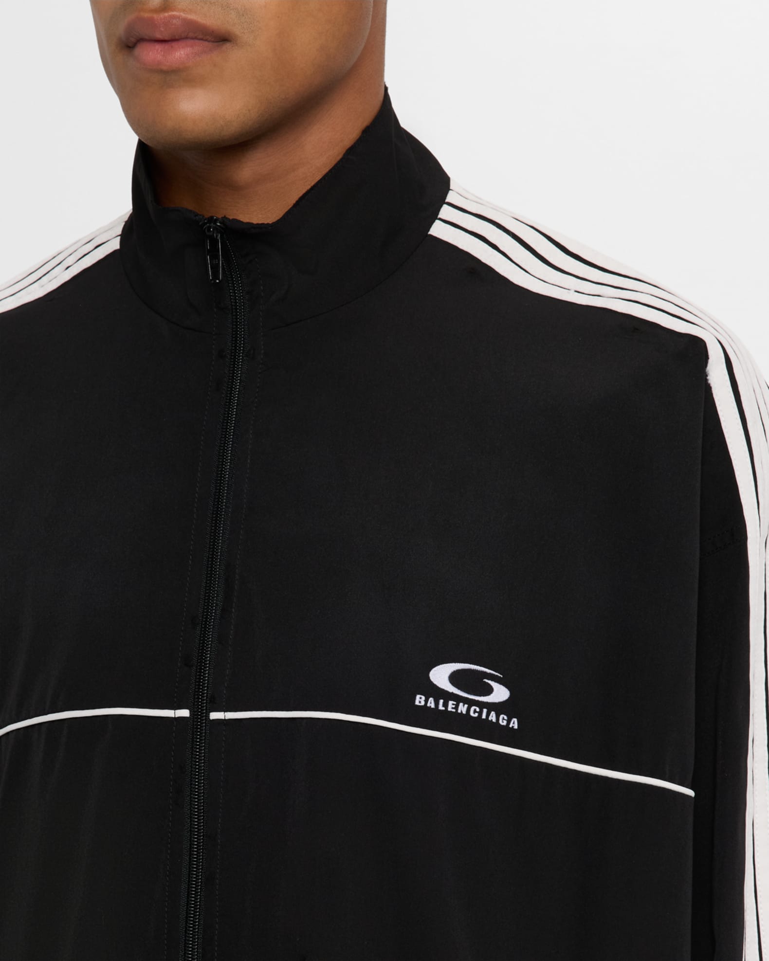 Balenciaga Men's Oversized-Fit Tracksuit Jacket | Neiman Marcus