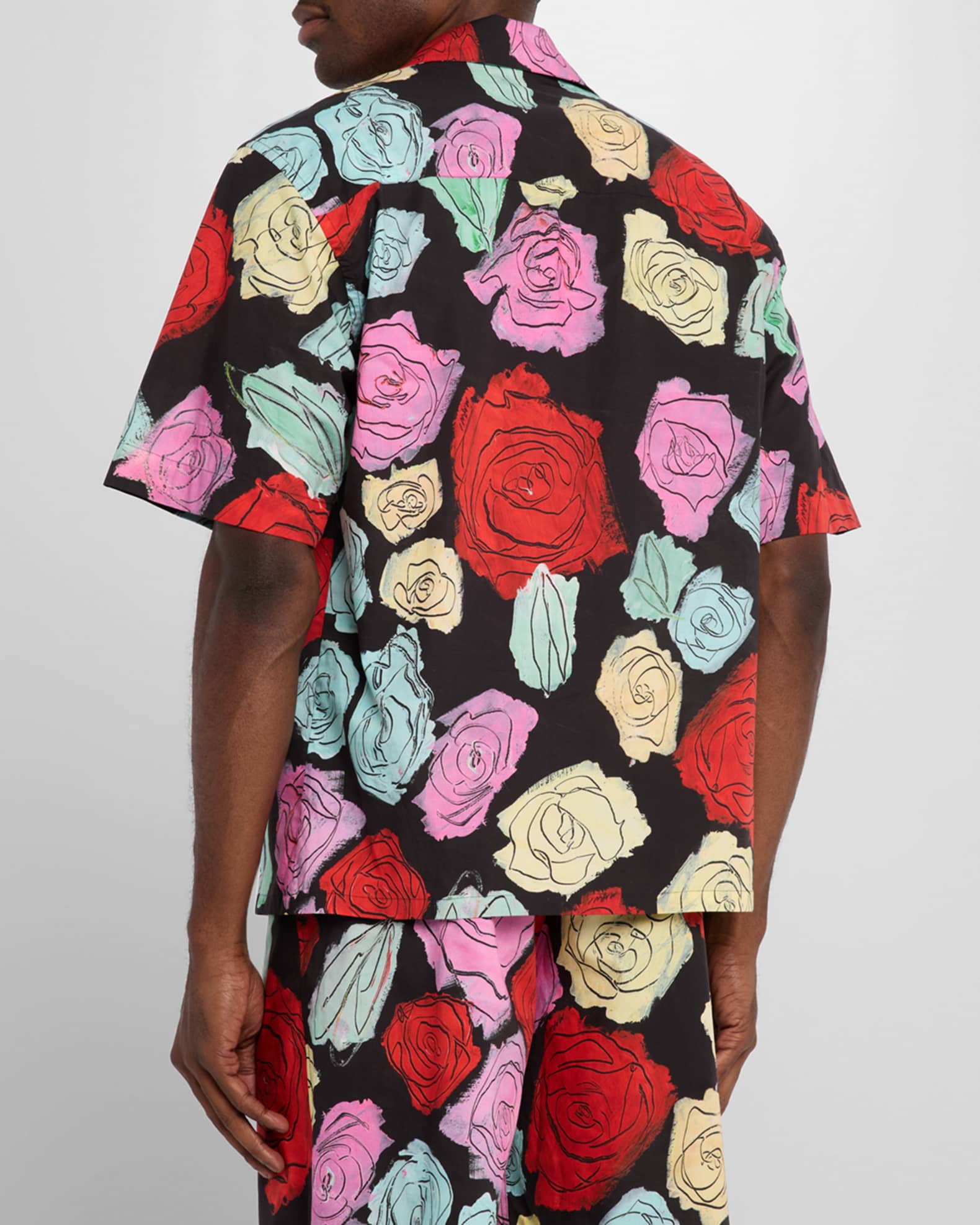 Men's Medium Roses Camp Shirt 1