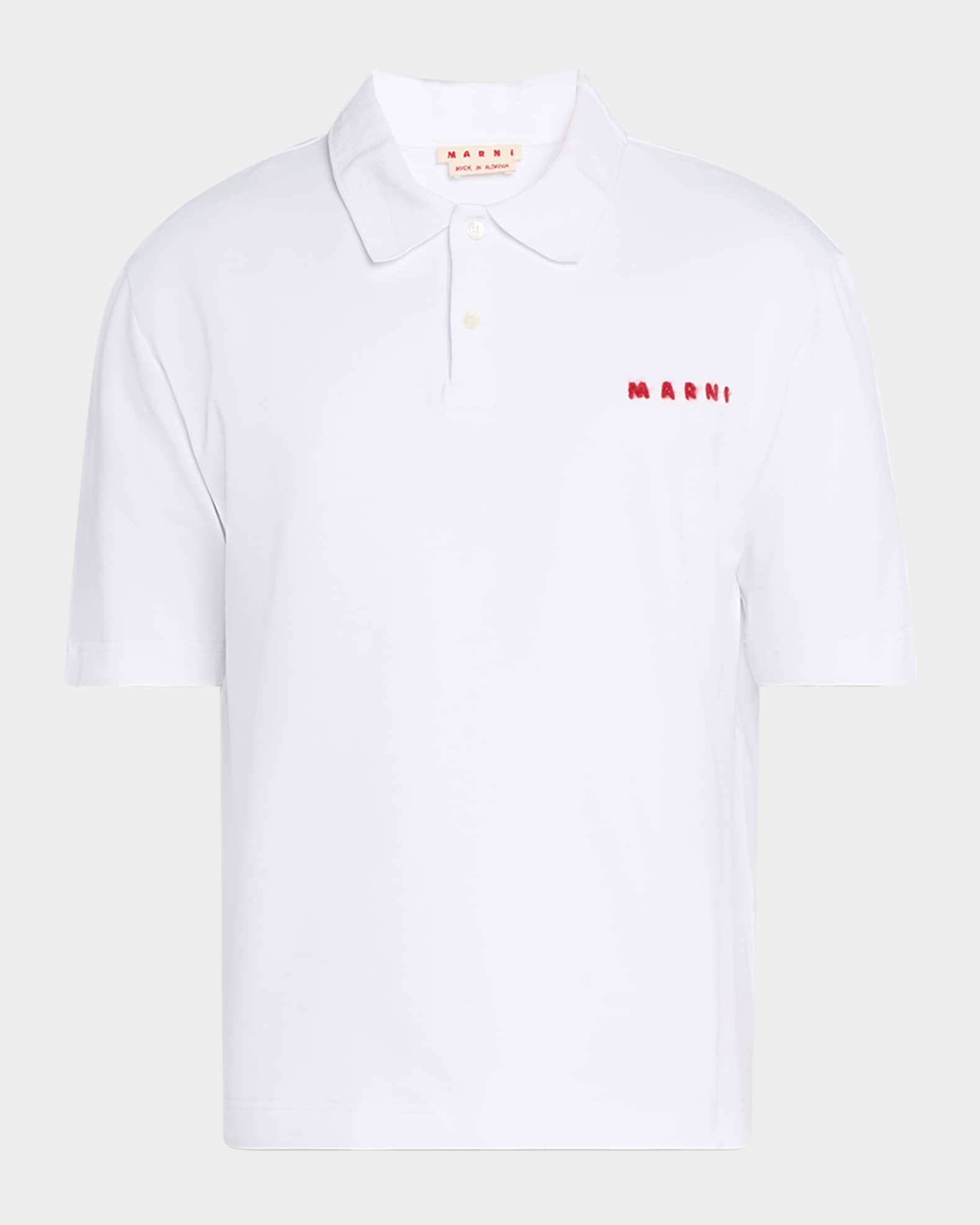 Men's Mohair-Logo Pique Polo Shirt 0