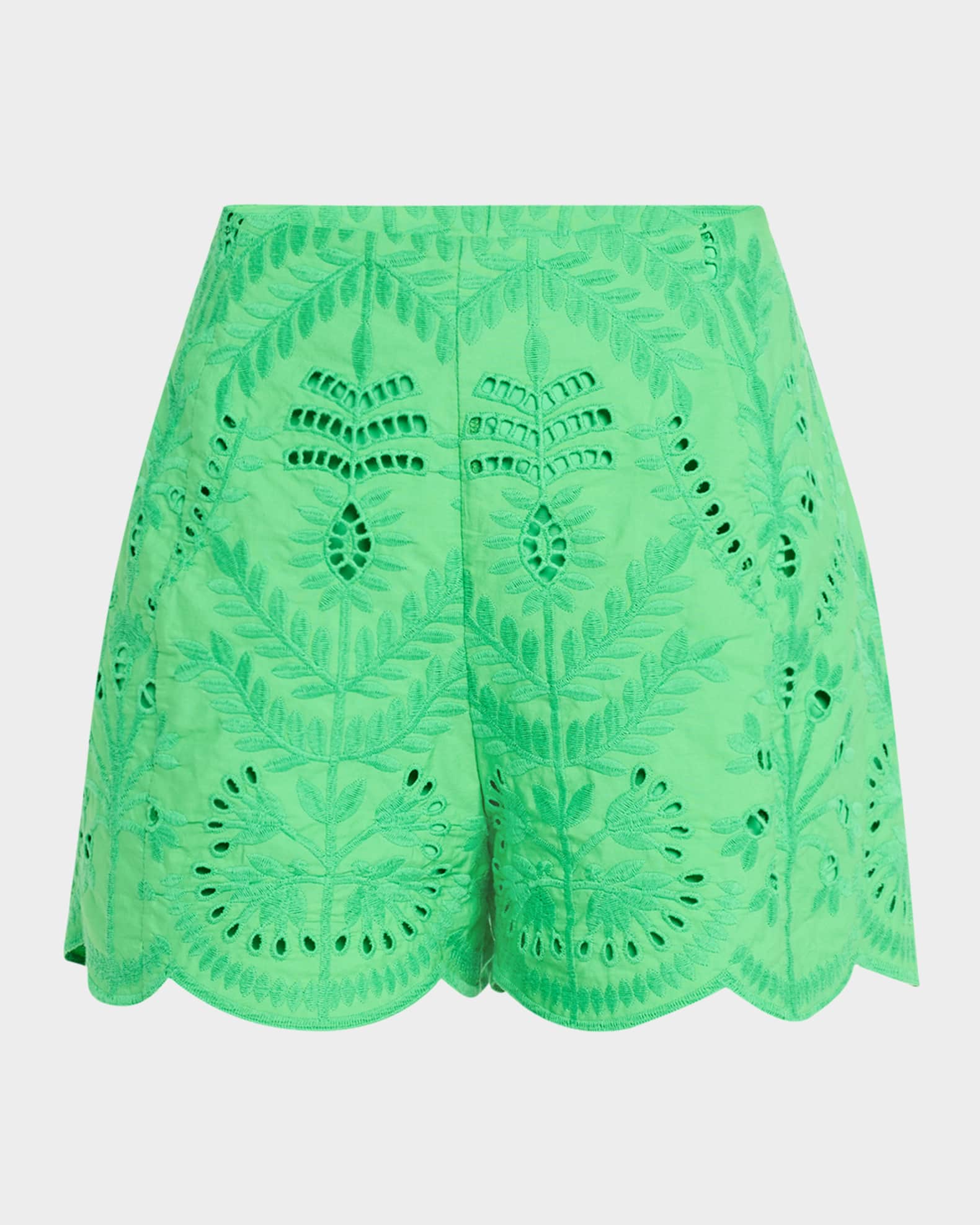 Fable Eyelet-Embroidered Cotton Shorts 0