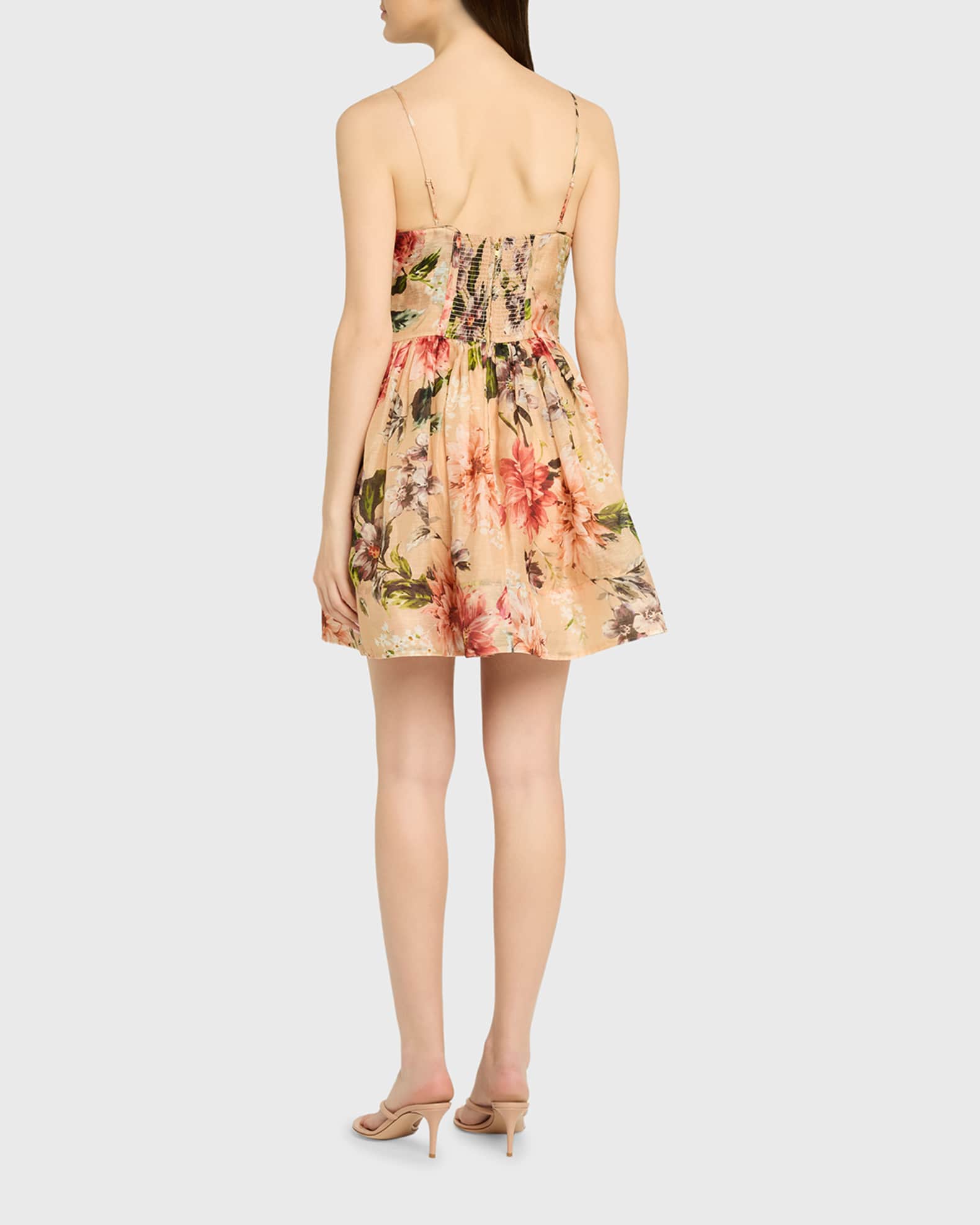 colour embroidered wedding dress Genesis Fit & Flare Embroidery Mini Dress