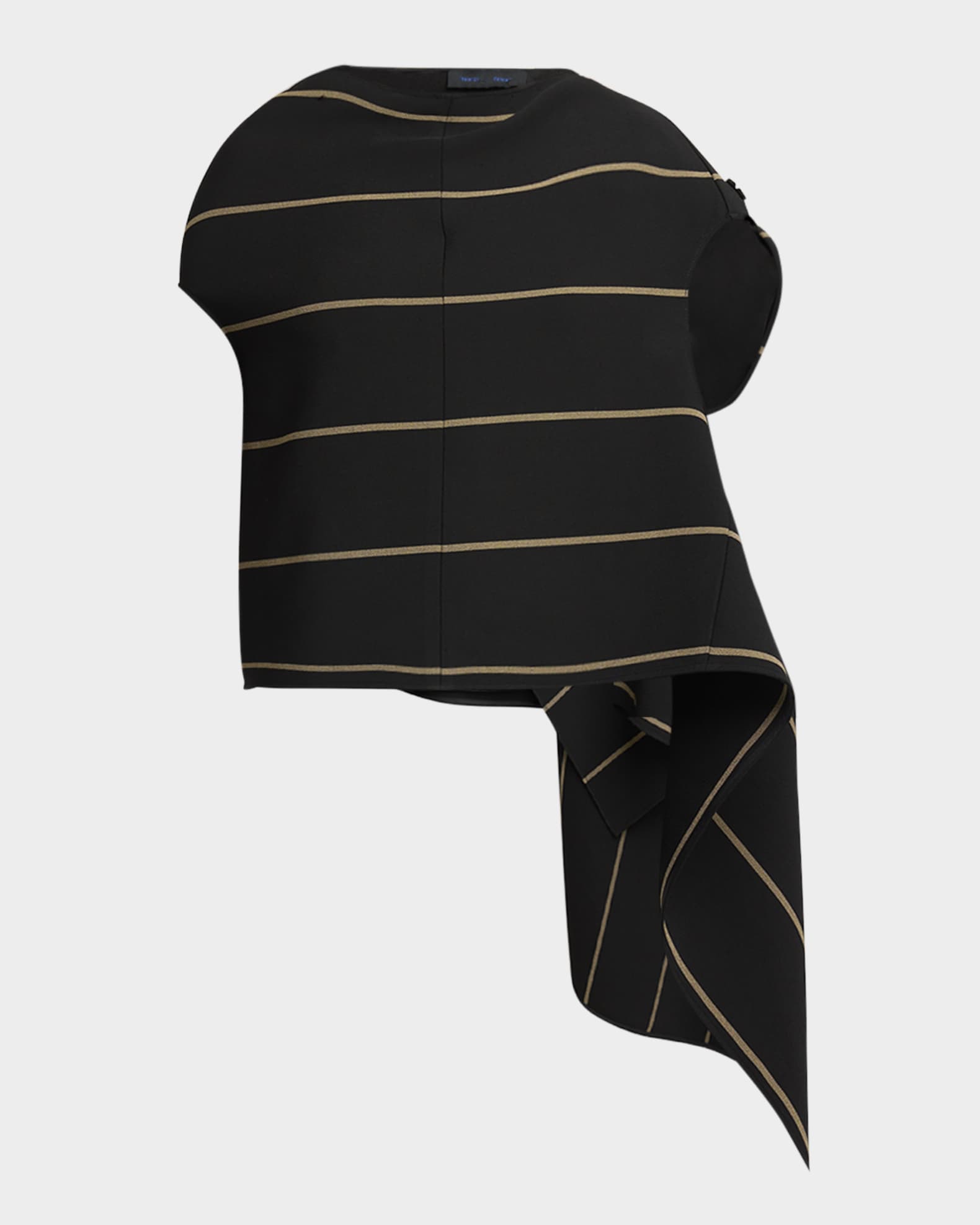 Sutton Striped Drape Bi-Stretch Viscose Top 0