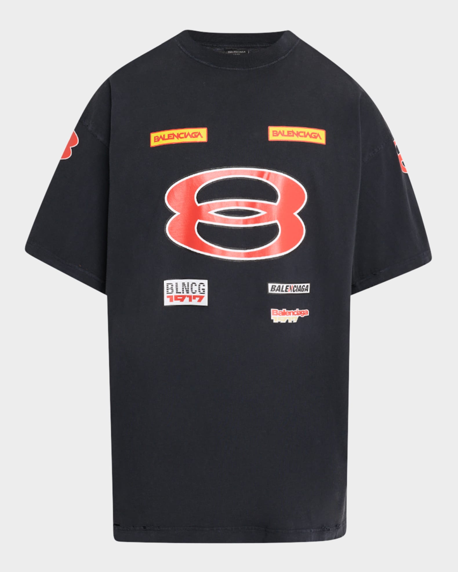 ●送料込●BALENCIAGA● Sponsor Logos Tシャツ オーバーサイズ Balenciaga Men's Sponsor Logos Oversized Graphic T-Shirt