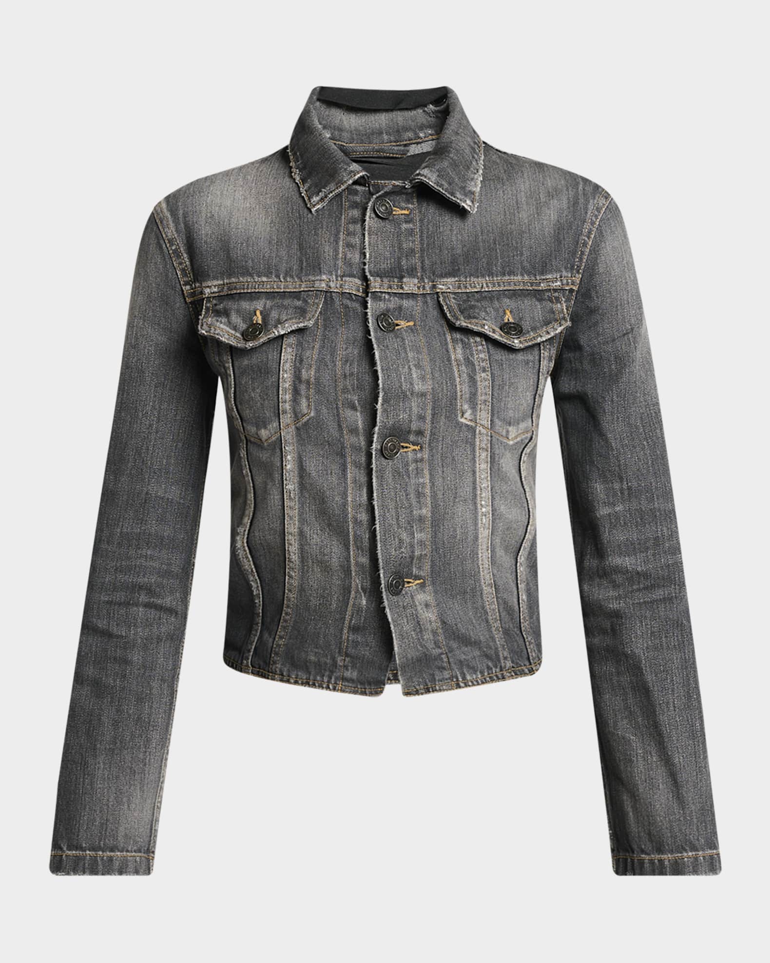 Lace-Up Denim Jacket 0