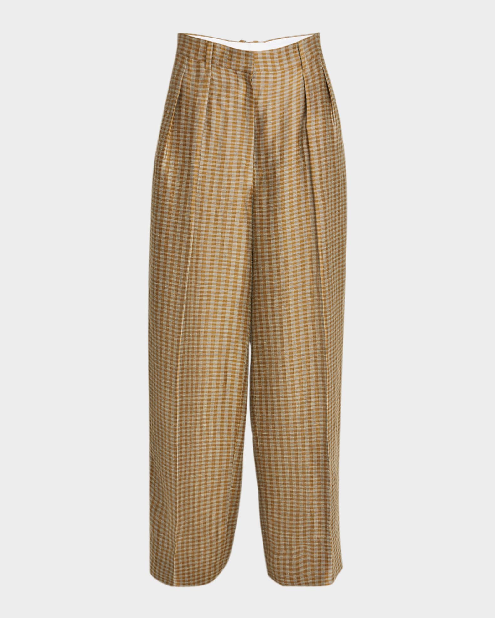 THE ROW Sherry Printed Wide Leg Linen Pants | Neiman Marcus