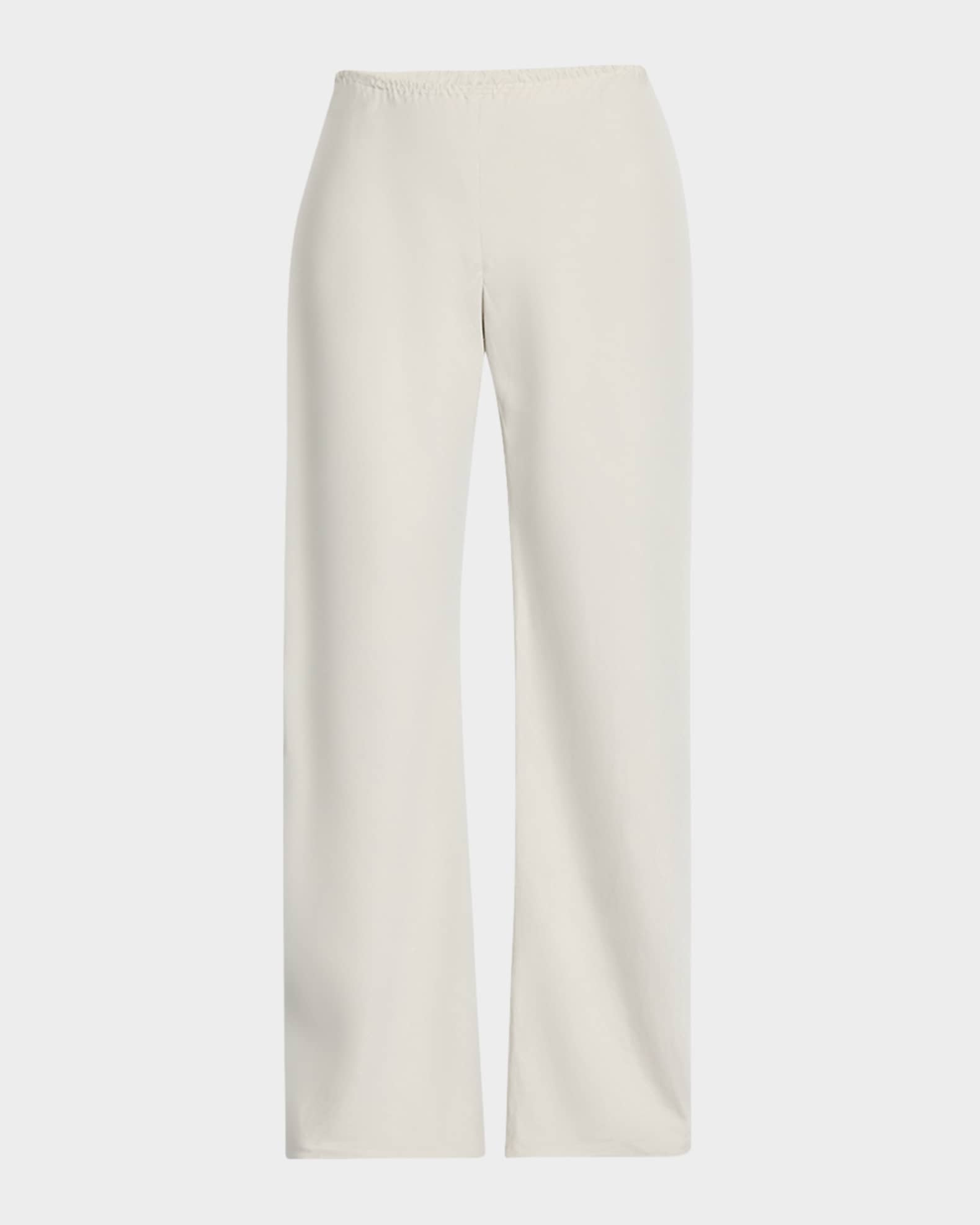（New）The Row Gala シルクリネンストレートレッグパンツ THE ROW Gala Silk-Linen Straight-Leg Pants | Neiman Marcus